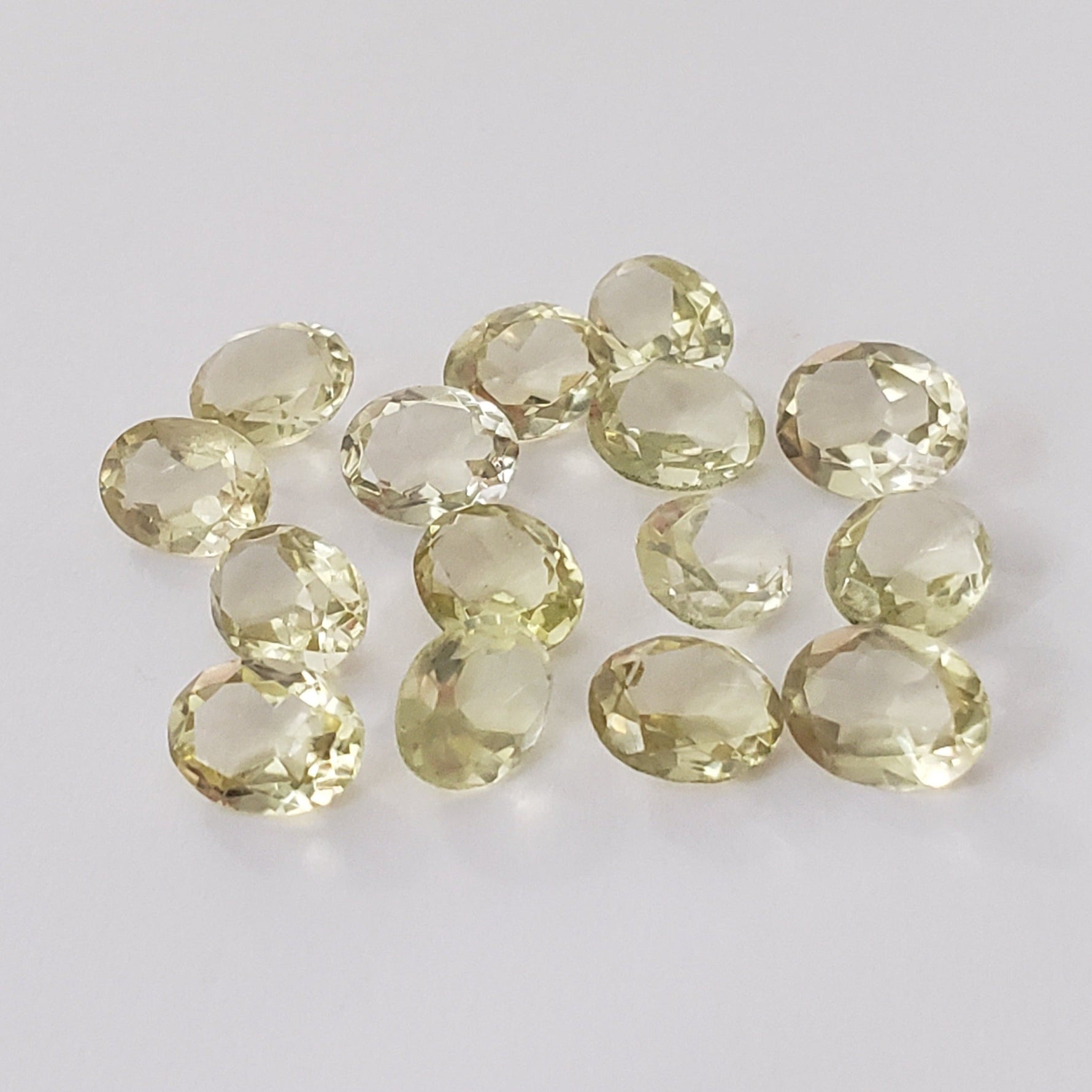  Lemon Quartz | 5 Piece Gemstone Lot | Oval Cut | Mixed Size | 8.8ct | Brazil 