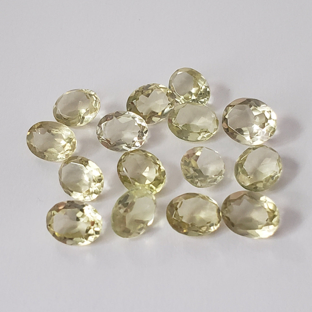  Lemon Quartz | 5 Piece Gemstone Lot | Oval Cut | Mixed Size | 8.8ct | Brazil 1