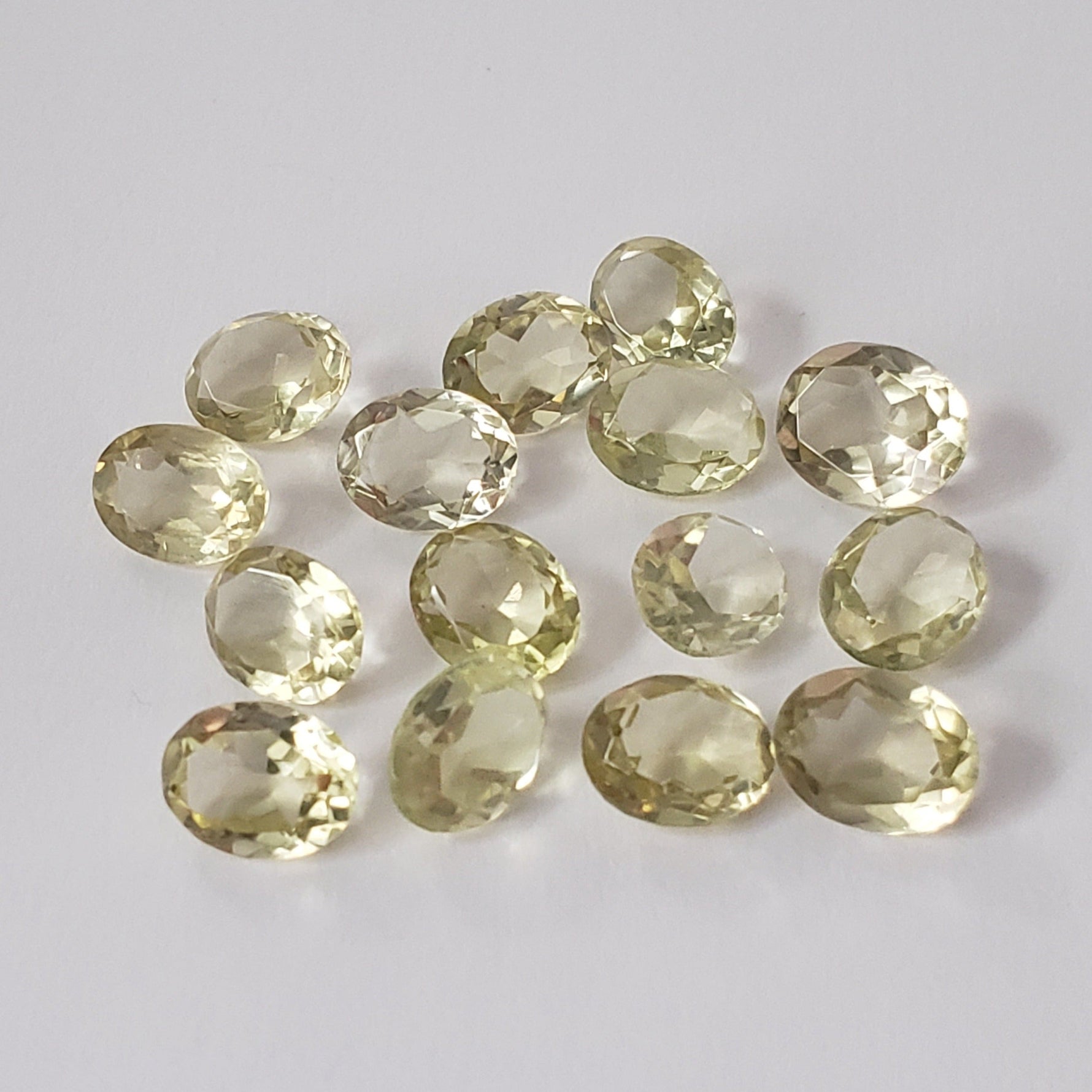  Lemon Quartz | 5 Piece Gemstone Lot | Oval Cut | Mixed Size | 8.8ct | Brazil 1