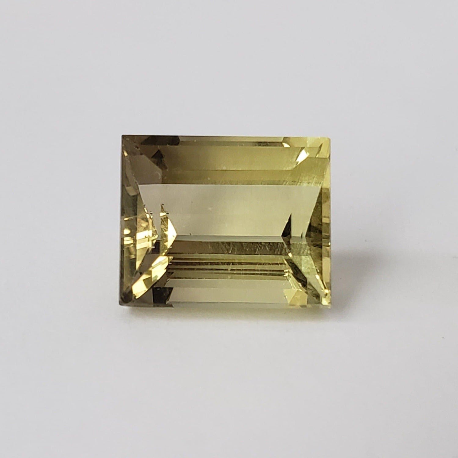  Lemon Quartz | Baguette Cut | Greenish Yellow | 13x11mm 9.88ct 