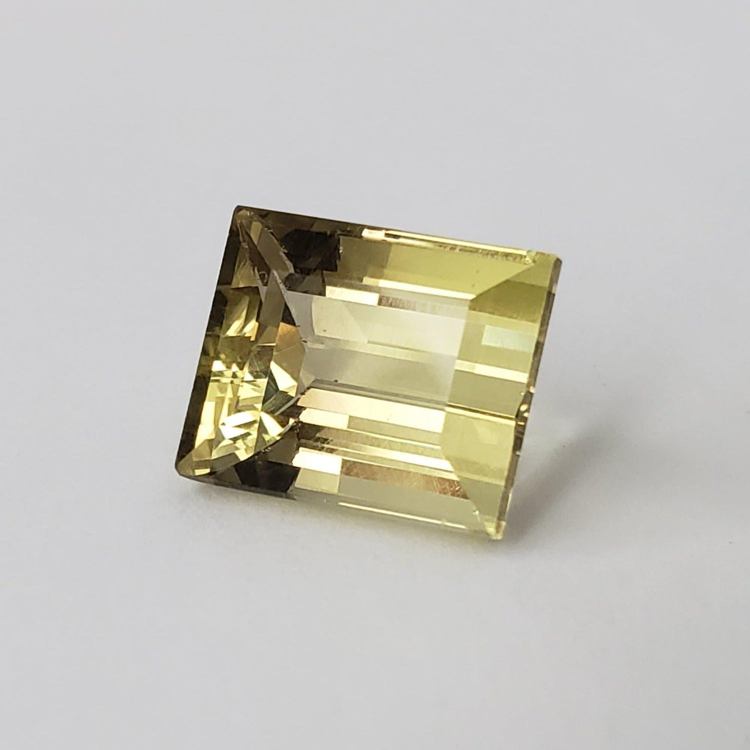  Lemon Quartz | Baguette Cut | Greenish Yellow | 13x11mm 9.88ct 1