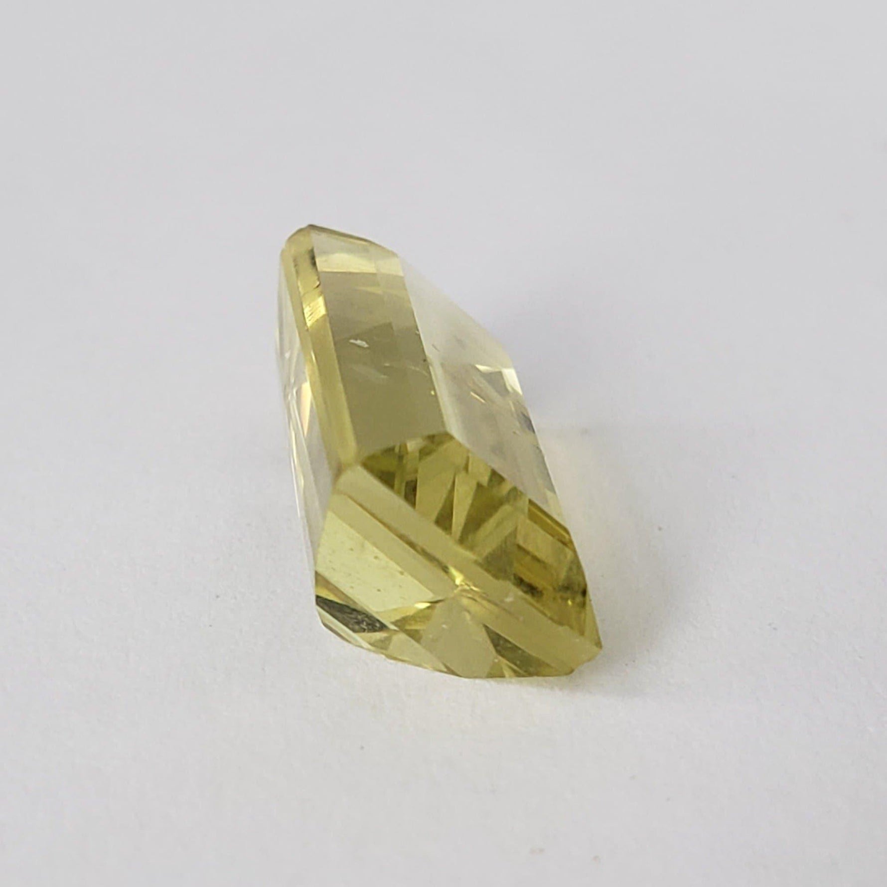  Lemon Quartz | Baguette Cut | Greenish Yellow | 17x9.5mm 9.2ct 3