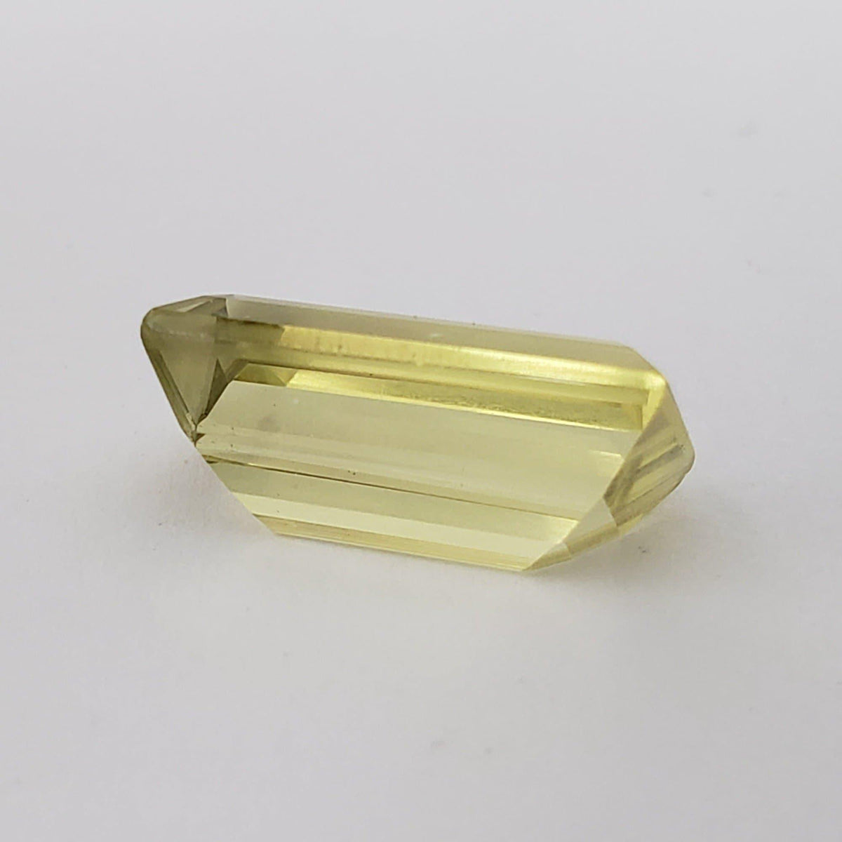  Lemon Quartz | Baguette Cut | Greenish Yellow | 17x9.5mm 9.2ct 5