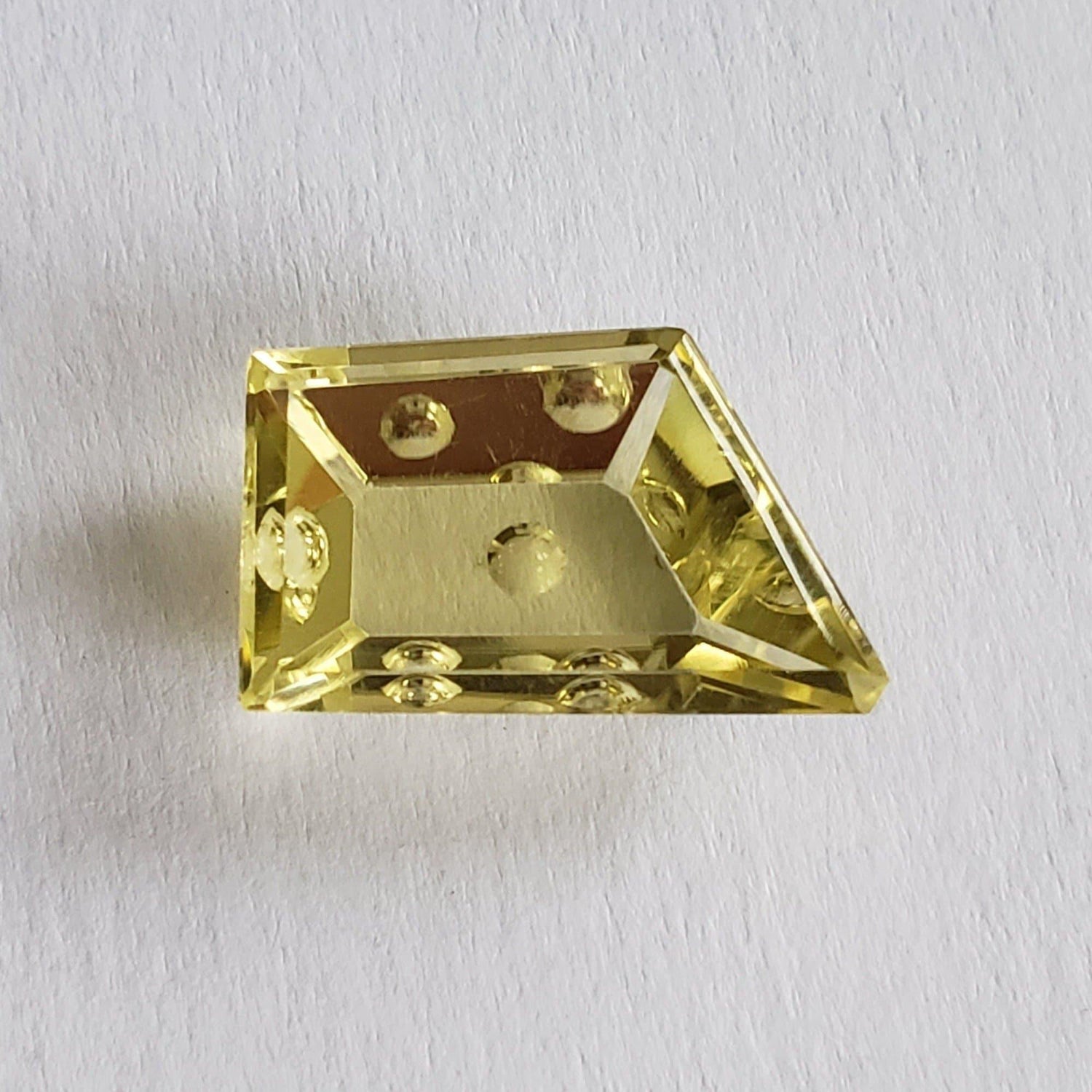  Lemon Quartz | Fancy Laser Cut | Lemon Yellow | 18x11.5mm 9.85ct 1