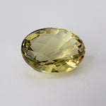   Lemon Quartz | Oval Checkerboard Cut | Lime Green | 16x13mm 11.54ct 