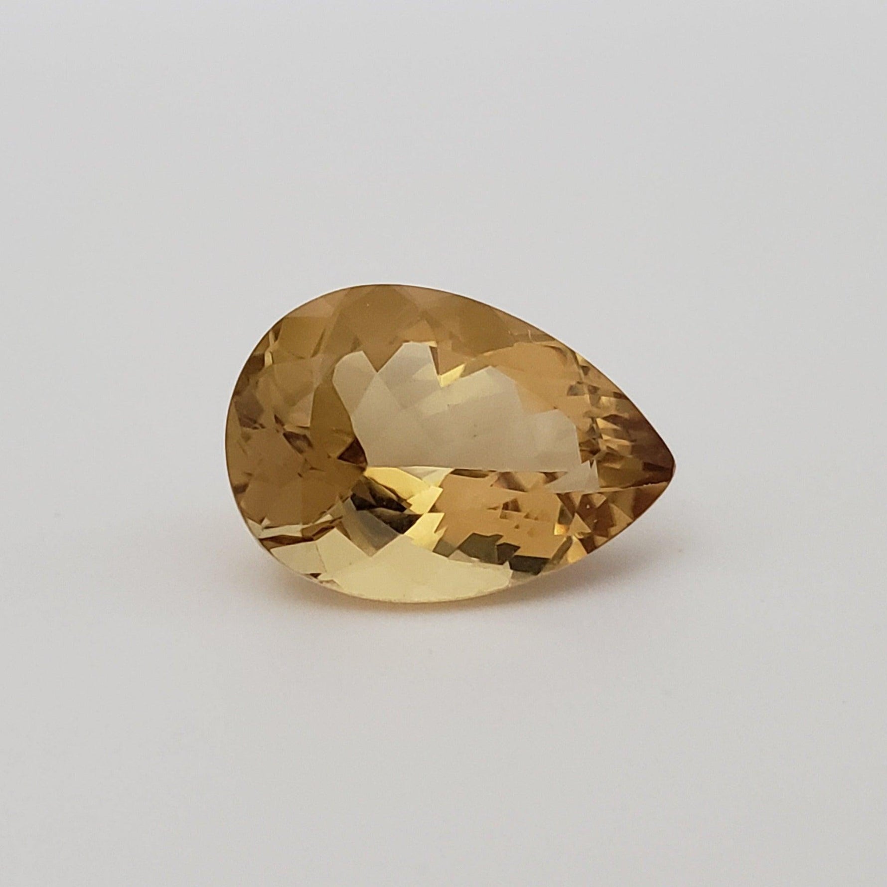  Madeira Citrine | Pear Shape Cut | Golden | 18x13mm 11.3ct 2