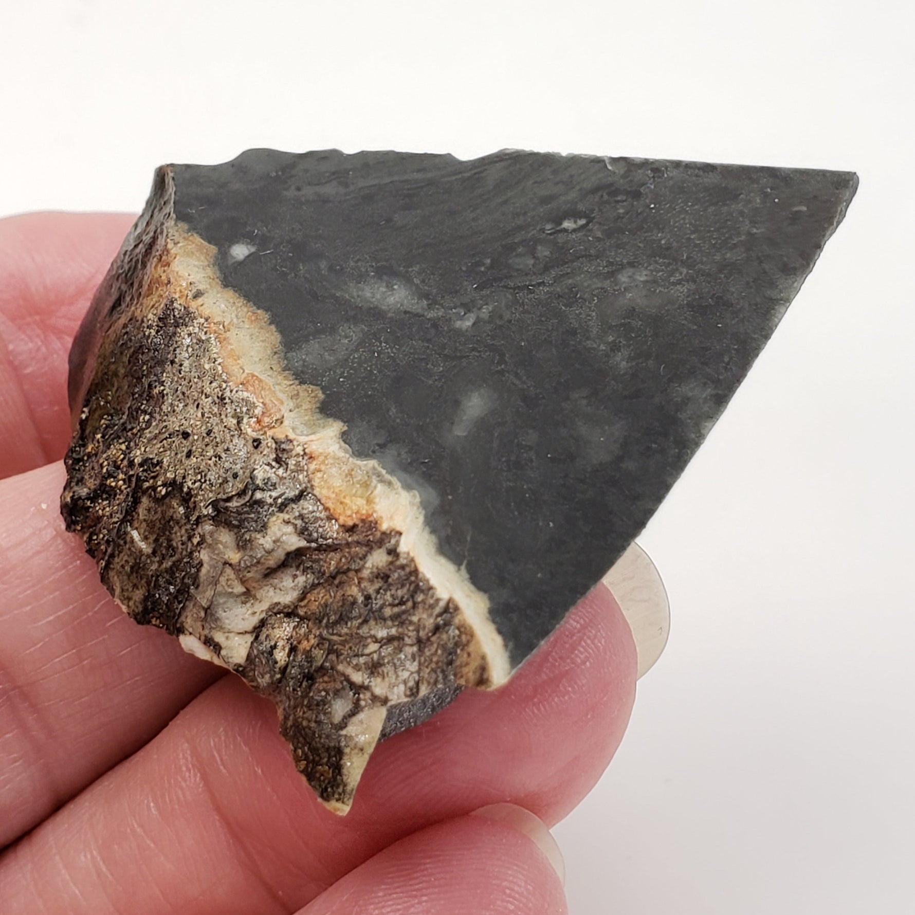  Melt Glass Part-Slice | 28.35 Grams | Impactite | Sudbury Structure, Canada | SO24 1