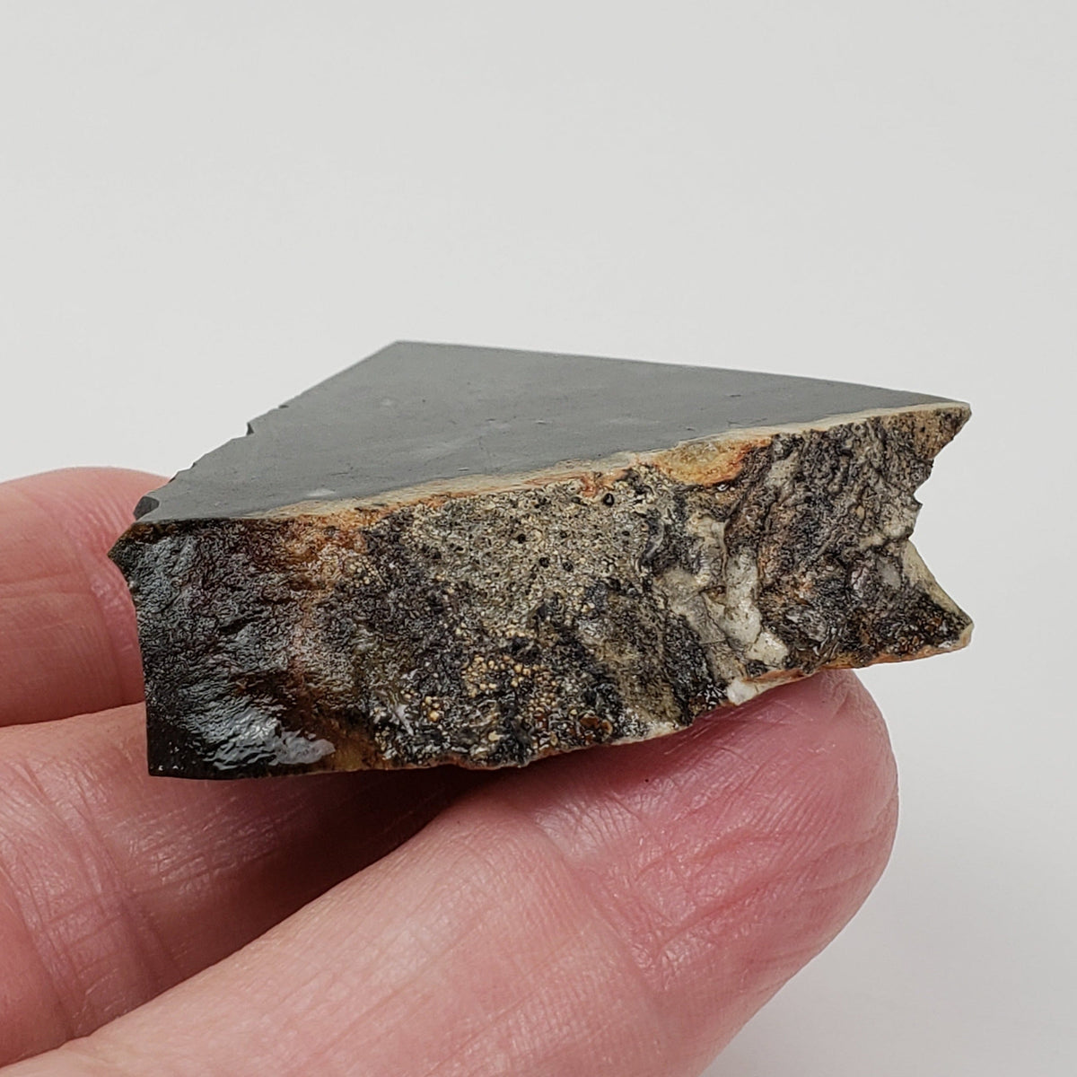  Melt Glass Part-Slice | 28.35 Grams | Impactite | Sudbury Structure, Canada | SO24 2