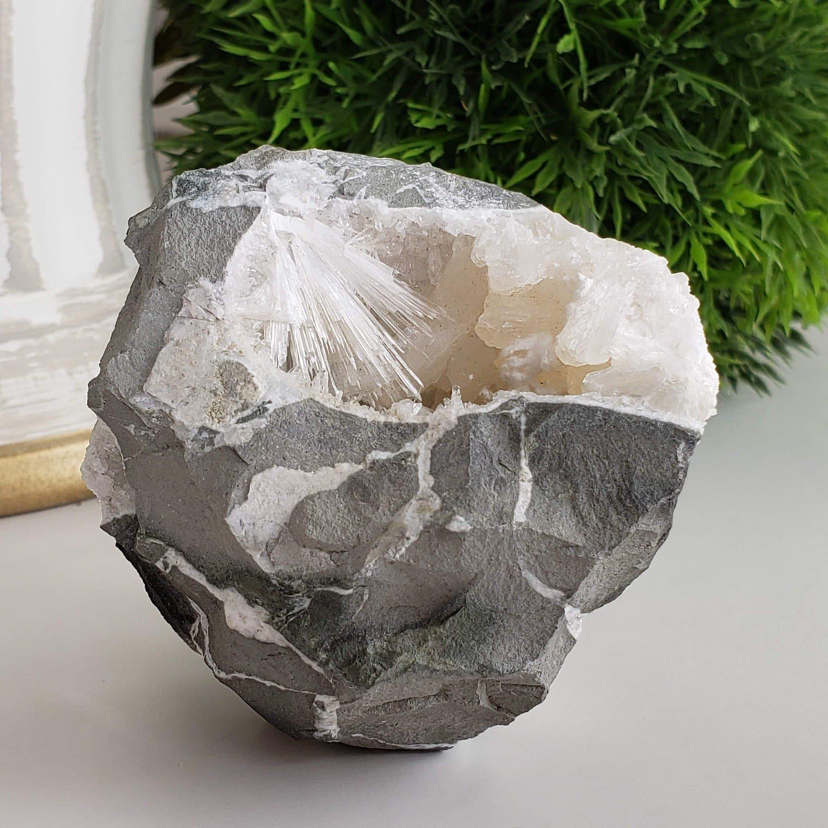  Mesolite with Stilbite in Geode | 352 gr | Dindoshi, India | SO24 6