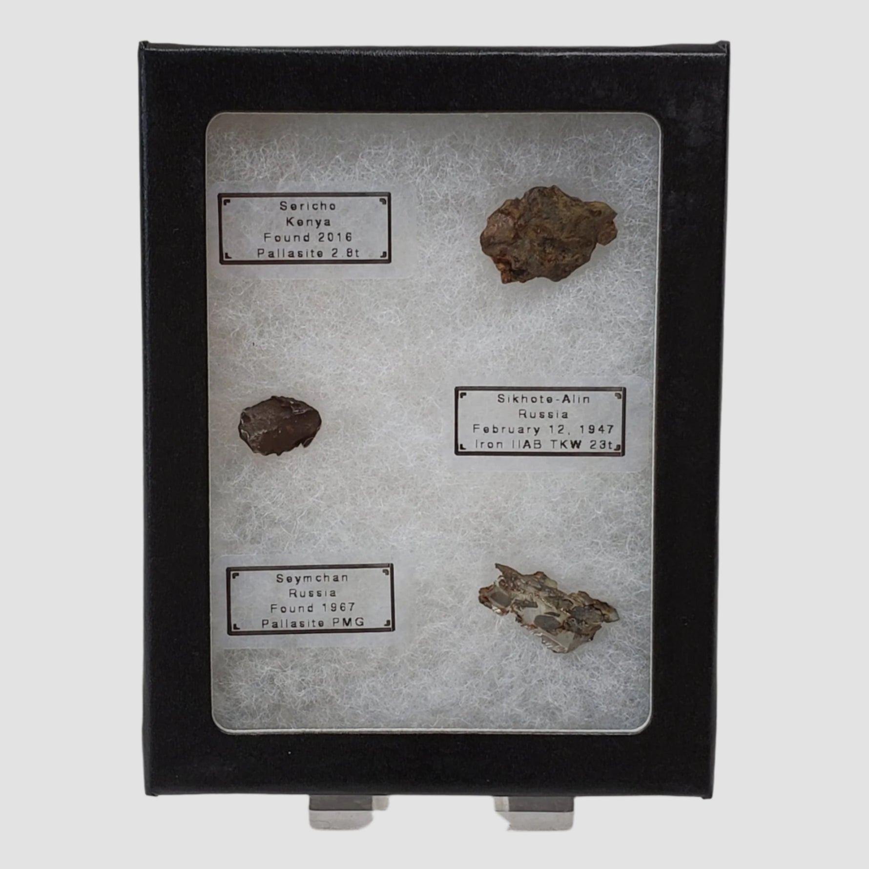  Meteorite-in-a-Box Mini World Collection Trio | Sericho, Sikhote-Alin & Seymchan 