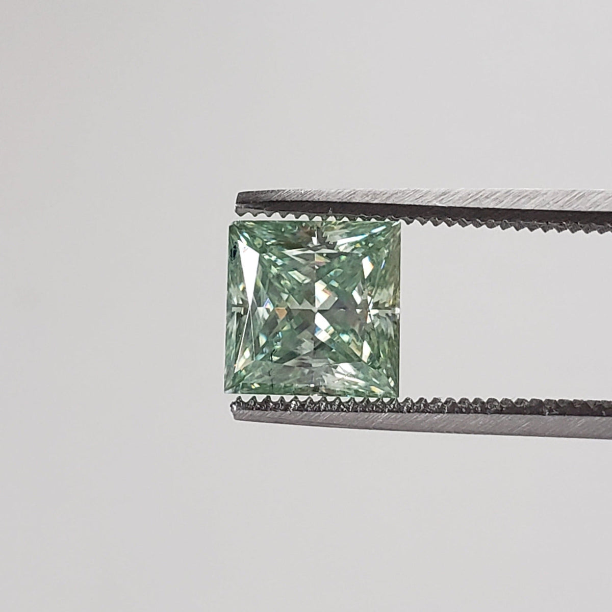 Moissanite | Princess Cut | Bright Green | 6.5mm | SO24 