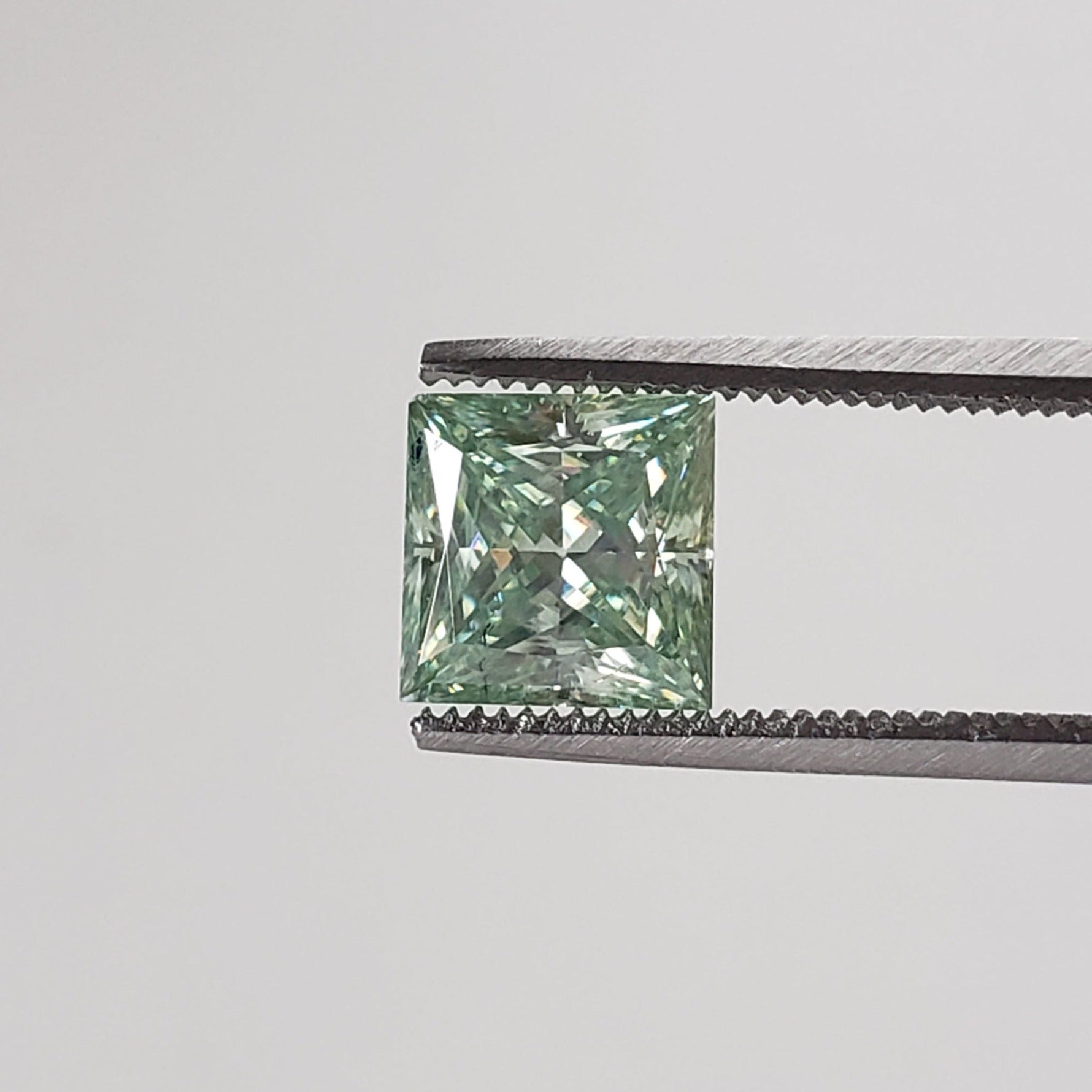  Moissanite | Princess Cut | Bright Green | 6.5mm | SO24 