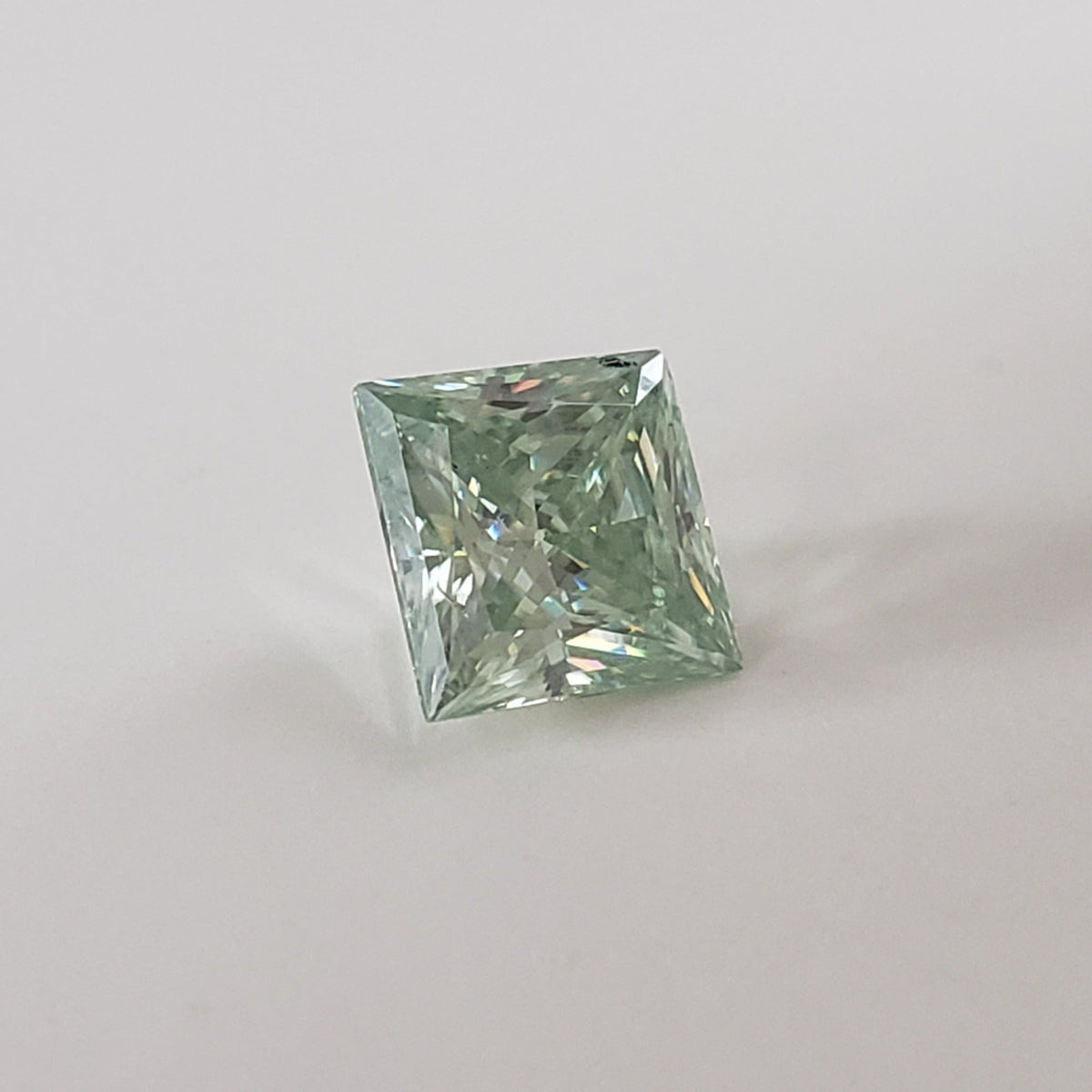  Moissanite | Princess Cut | Bright Green | 6.5mm | SO24 3