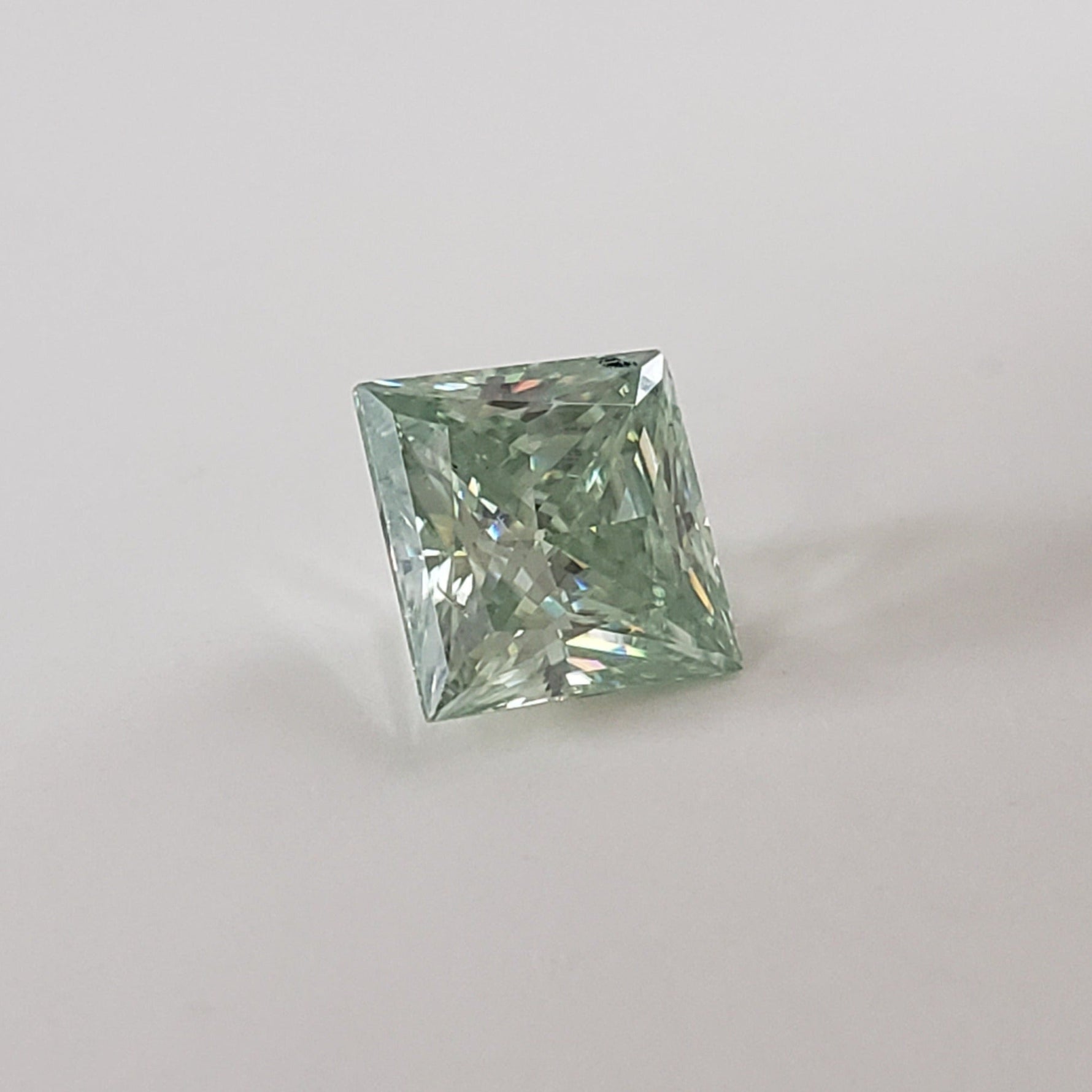  Moissanite | Princess Cut | Bright Green | 6.5mm | SO24 3