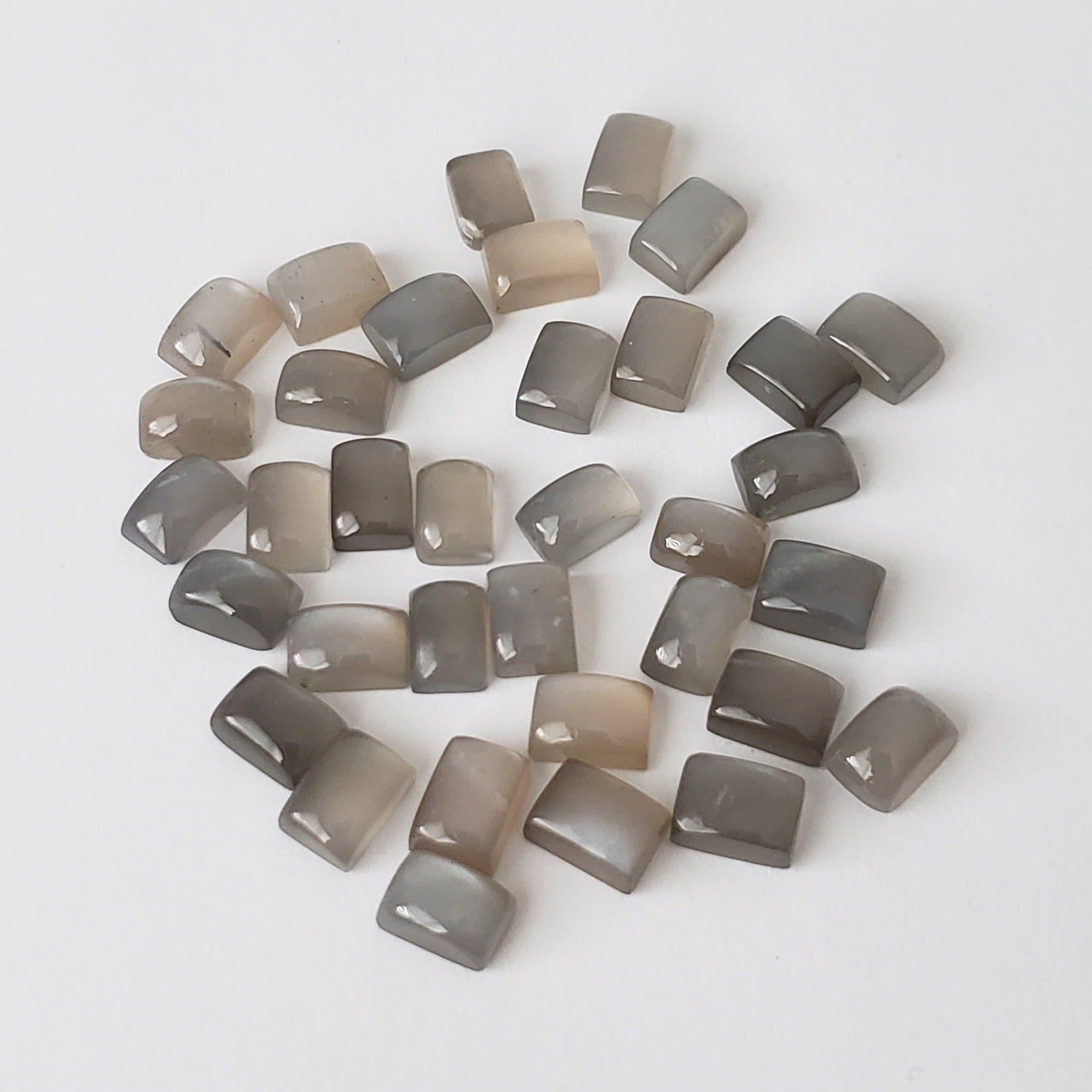  Moonstone | Baguette Cabochon | Gray | 7x5mm 2