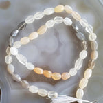  Moonstone Gemstone Beads | 38 cm, 15 inch Strand | Oval | Multicolor 