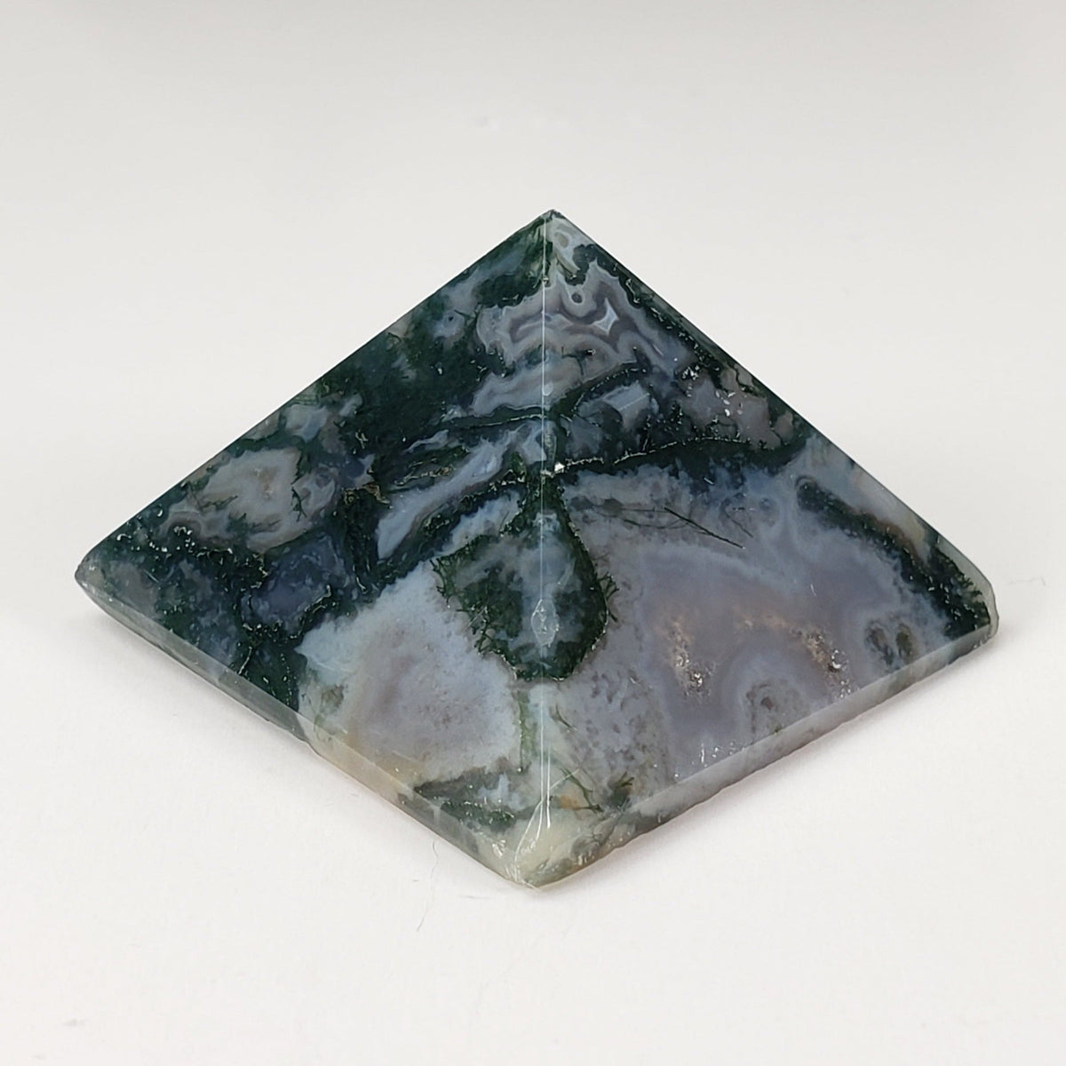  Moss Agate Five Point Pyramid | Green Blue 7