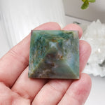  Moss Agate Five Point Pyramid | Multi-Colored 3