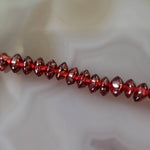  Mozambique Garnet Bead Strand | 37 cm 67 ct. | Round Button | Orange Red | SO24 1
