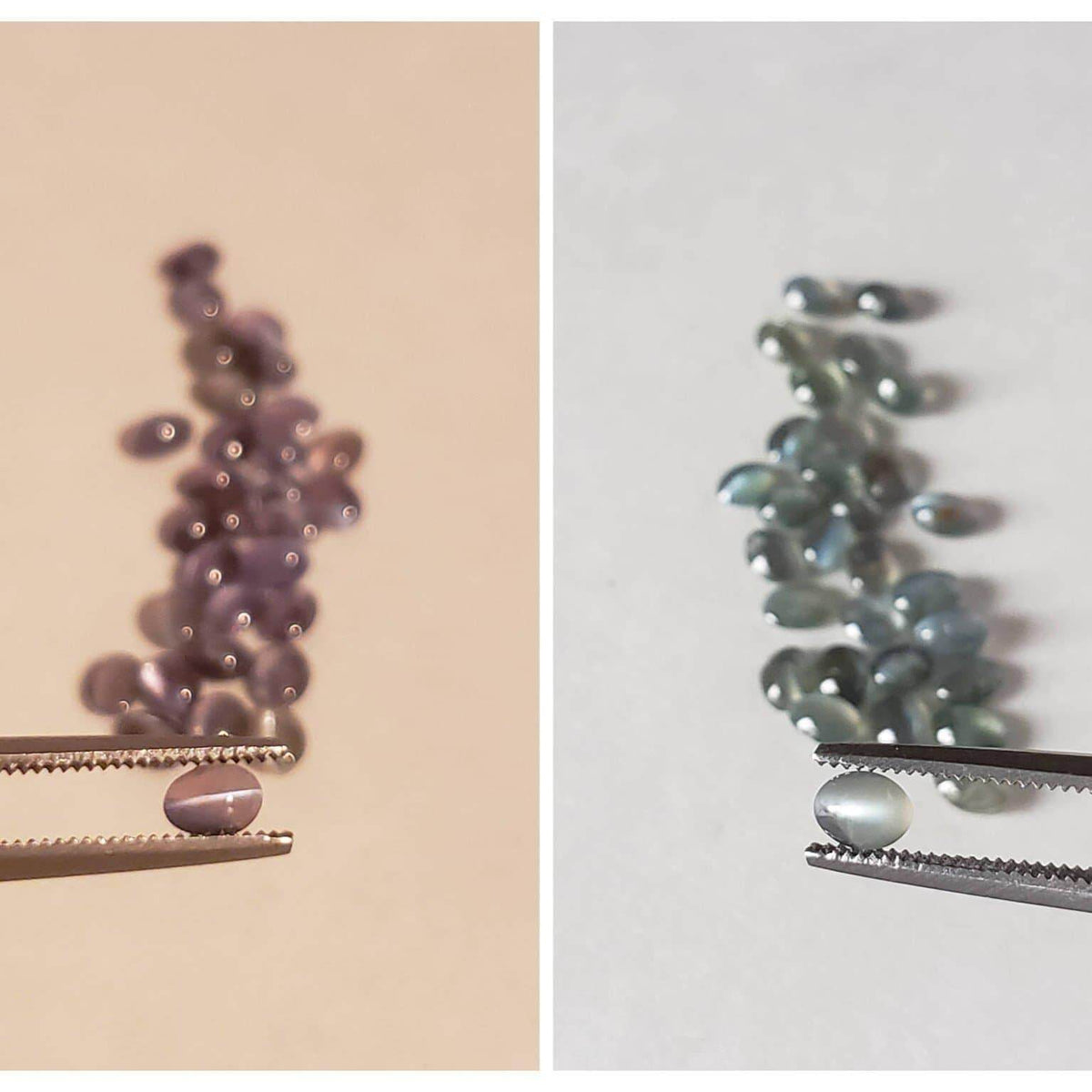  Natural Alexandrite Cats Eye | Oval Cabochon | Color Change Green to Purple | 3.5x3mm 1