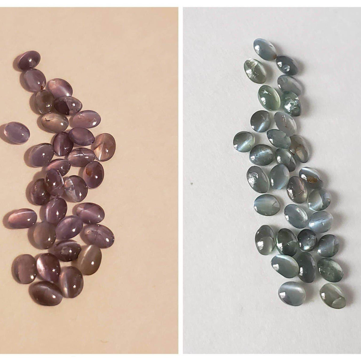  Natural Alexandrite Cats Eye | Oval Cabochon | Color Change Green to Purple | 3.5x3mm 2