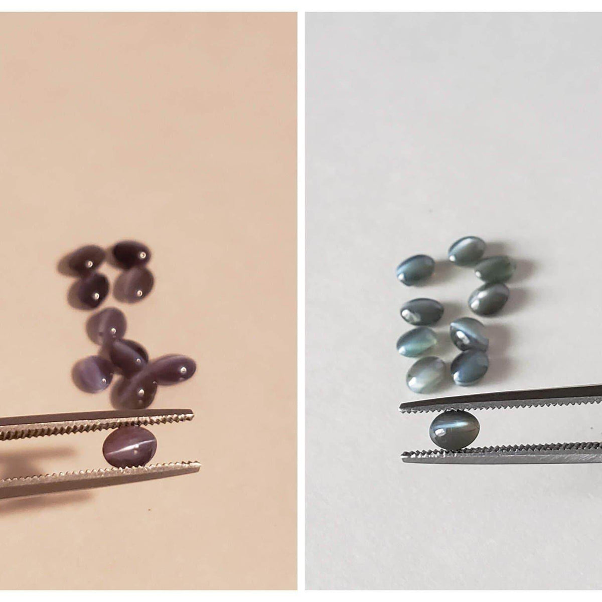  Natural Alexandrite Cats Eye | Oval Cabochon | Color Change Green to Purple | 4.5x3.5mm 1
