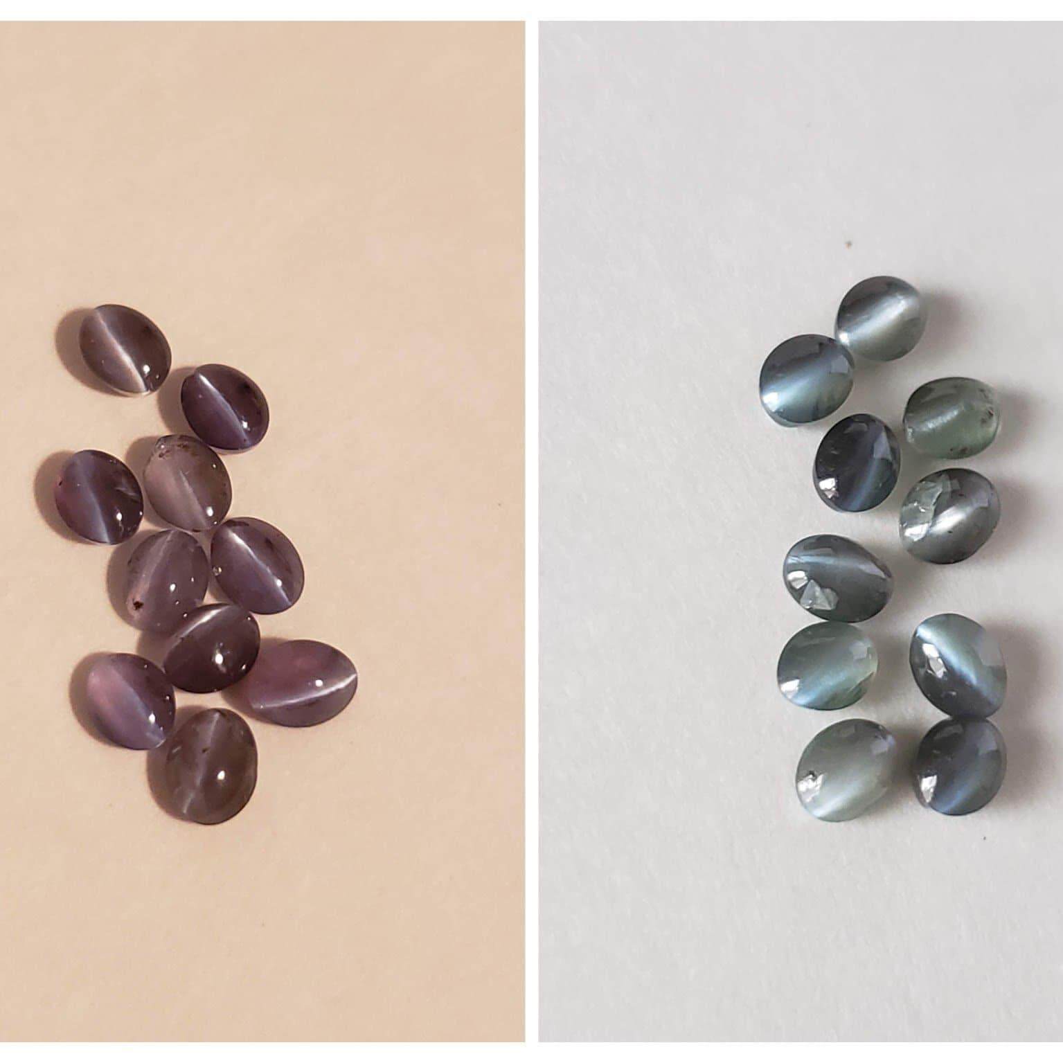  Natural Alexandrite Cats Eye | Oval Cabochon | Color Change Green to Purple | 4.5x3.5mm 2