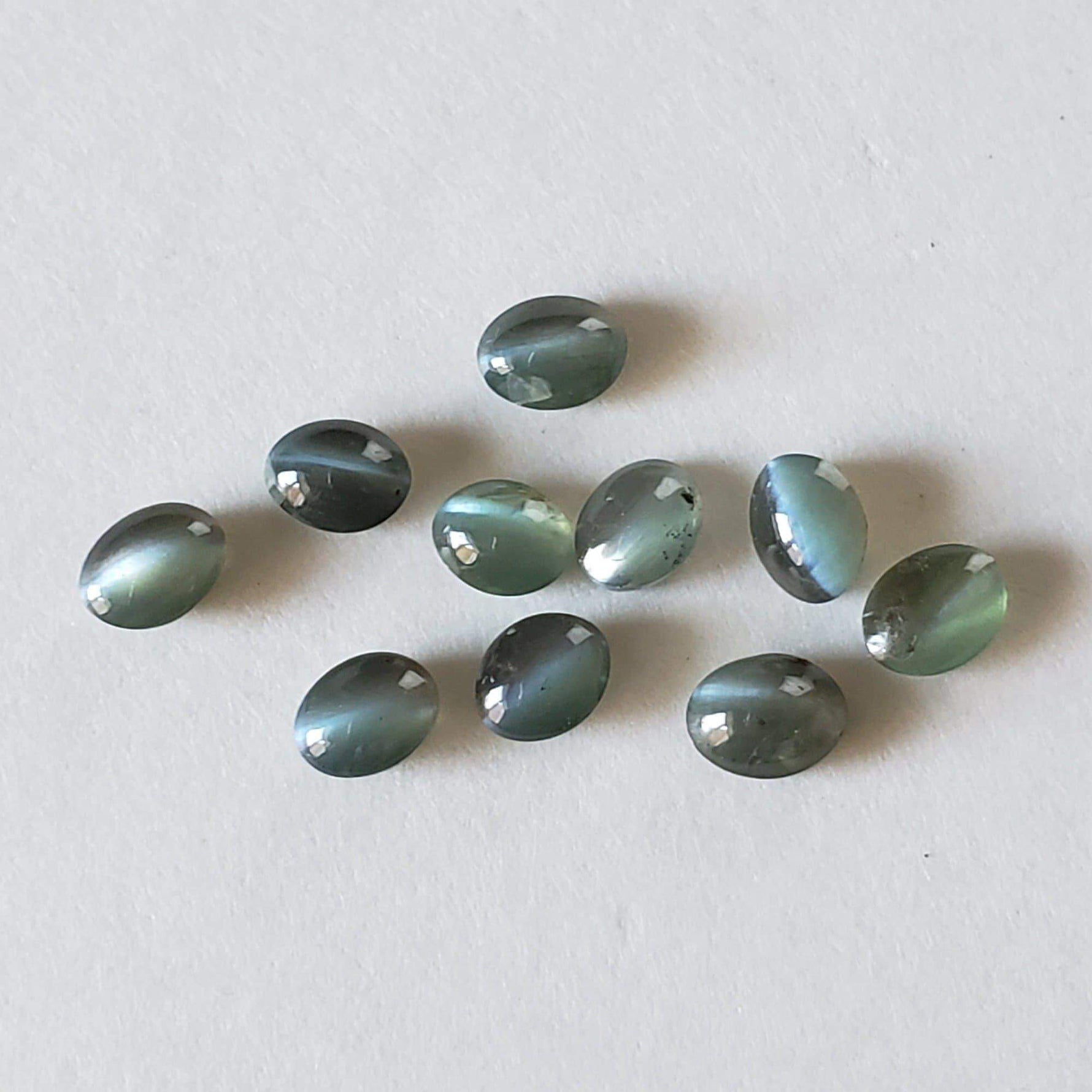  Natural Alexandrite Cats Eye | Oval Cabochon | Color Change Green to Purple | 4.5x3.5mm 4