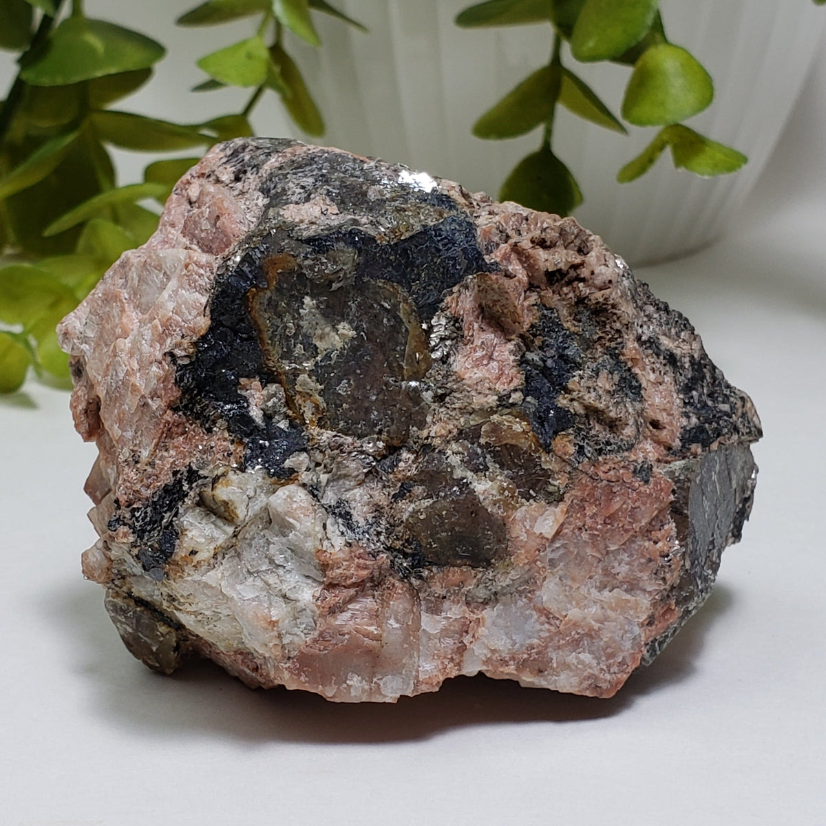  Natural Corundum in Feldspar | Raw Bronze Corundum Crystal | 375 grams | Burgess Mine, Bancroft, Ontario Canada | SO24 5