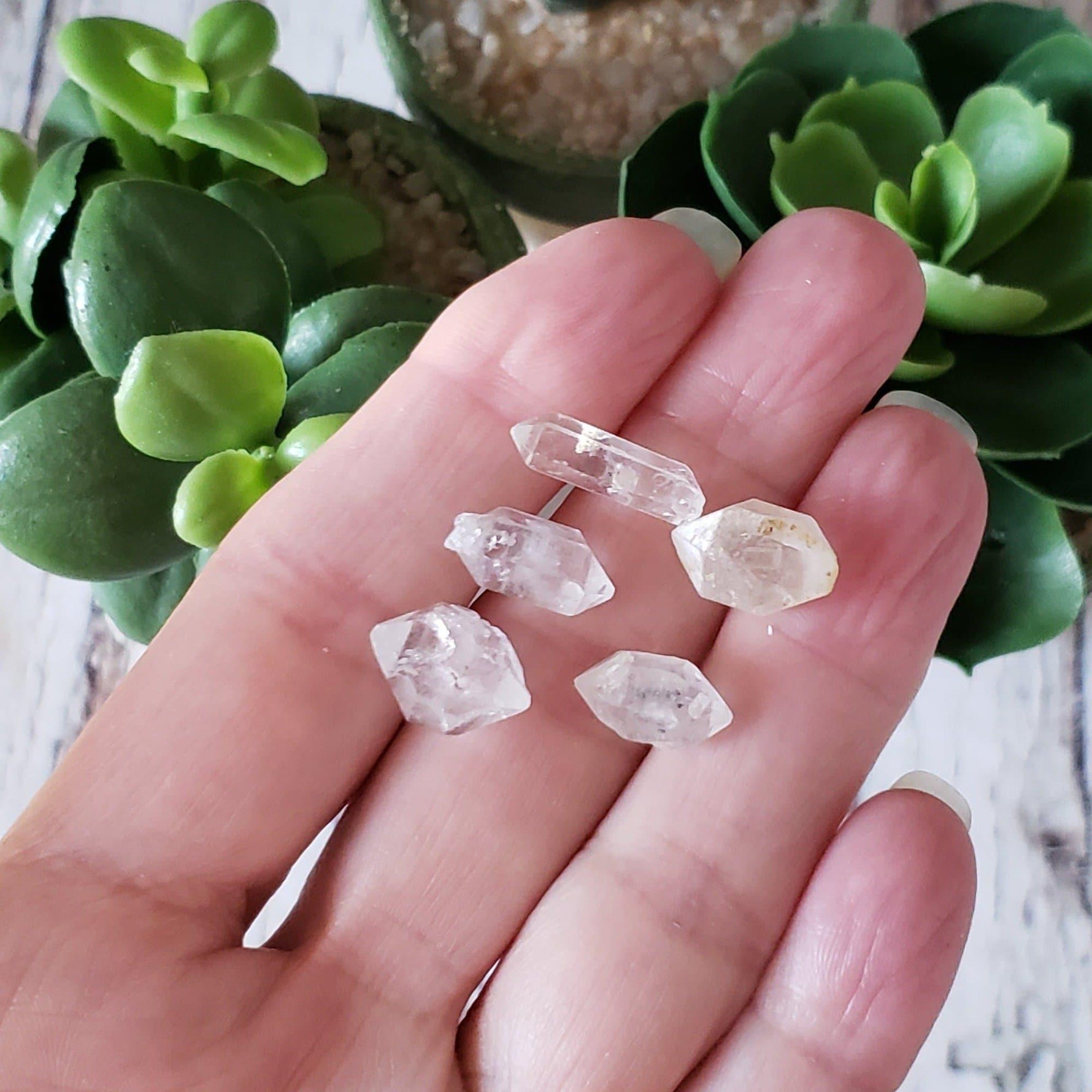  Natural Quartz Points Rock | 5 Piece Lot | Double Terminated Crystal | 13-17mm | China | SO24 