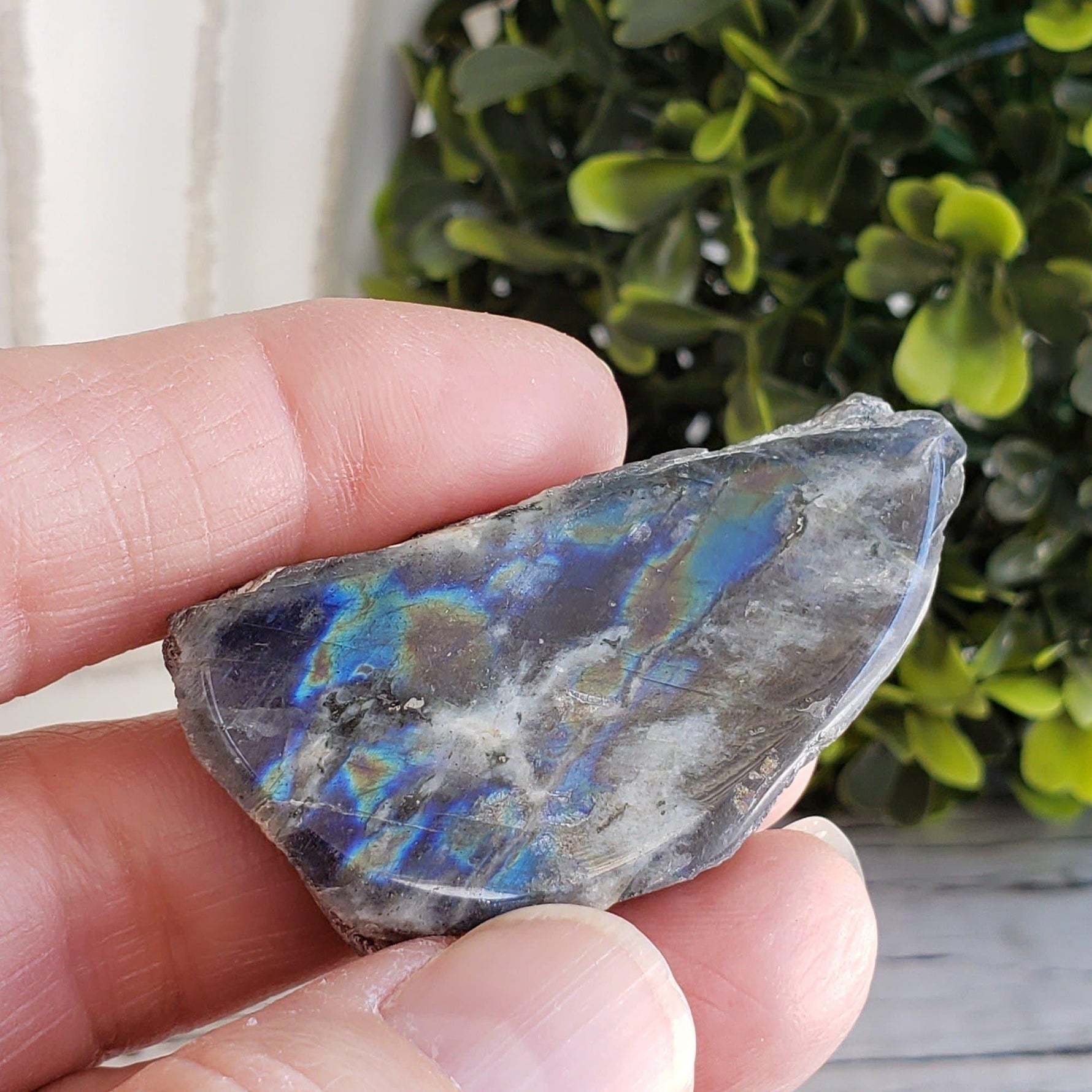  Natural Rainbow Authentic Labradorite Polished Flat Stone Crystal, Labrador Canada | SO24 3