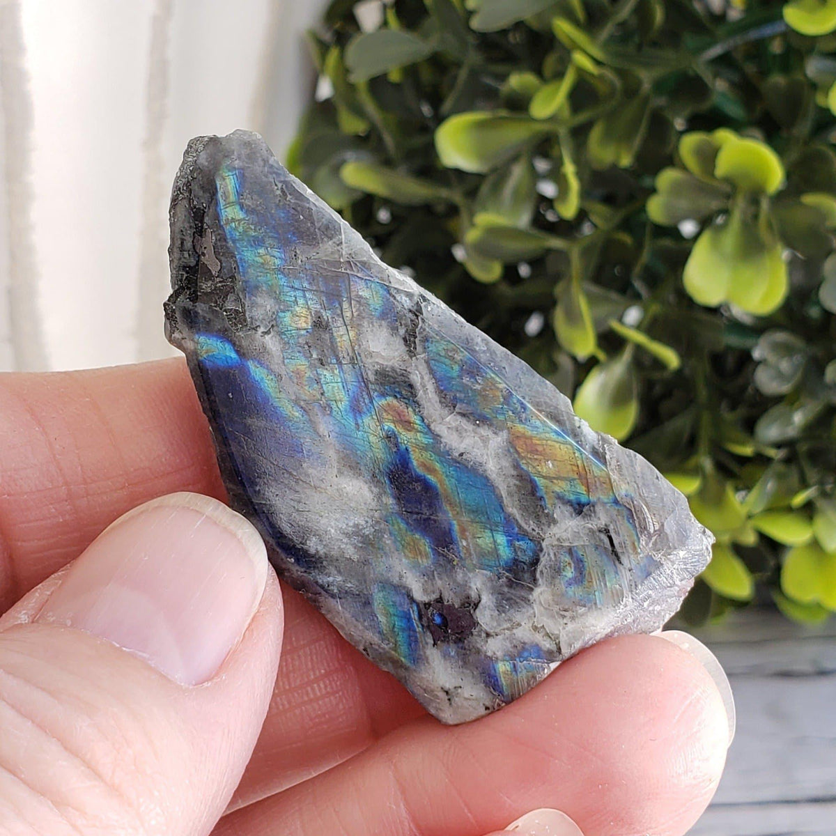 Natural Rainbow Authentic Labradorite Polished Flat Stone Crystal, Labrador Canada | SO24 2