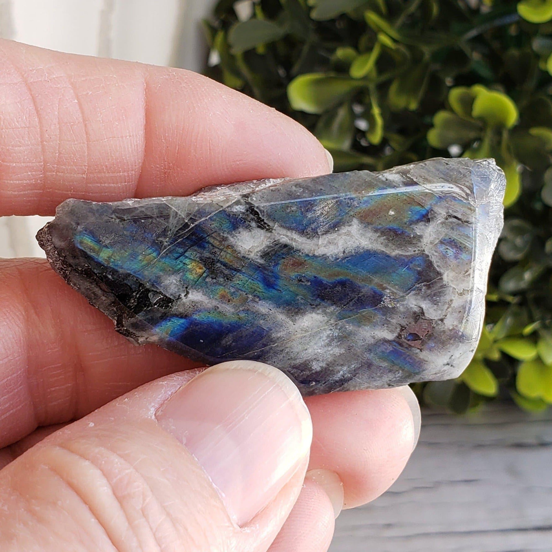  Natural Rainbow Authentic Labradorite Polished Flat Stone Crystal, Labrador Canada | SO24 1