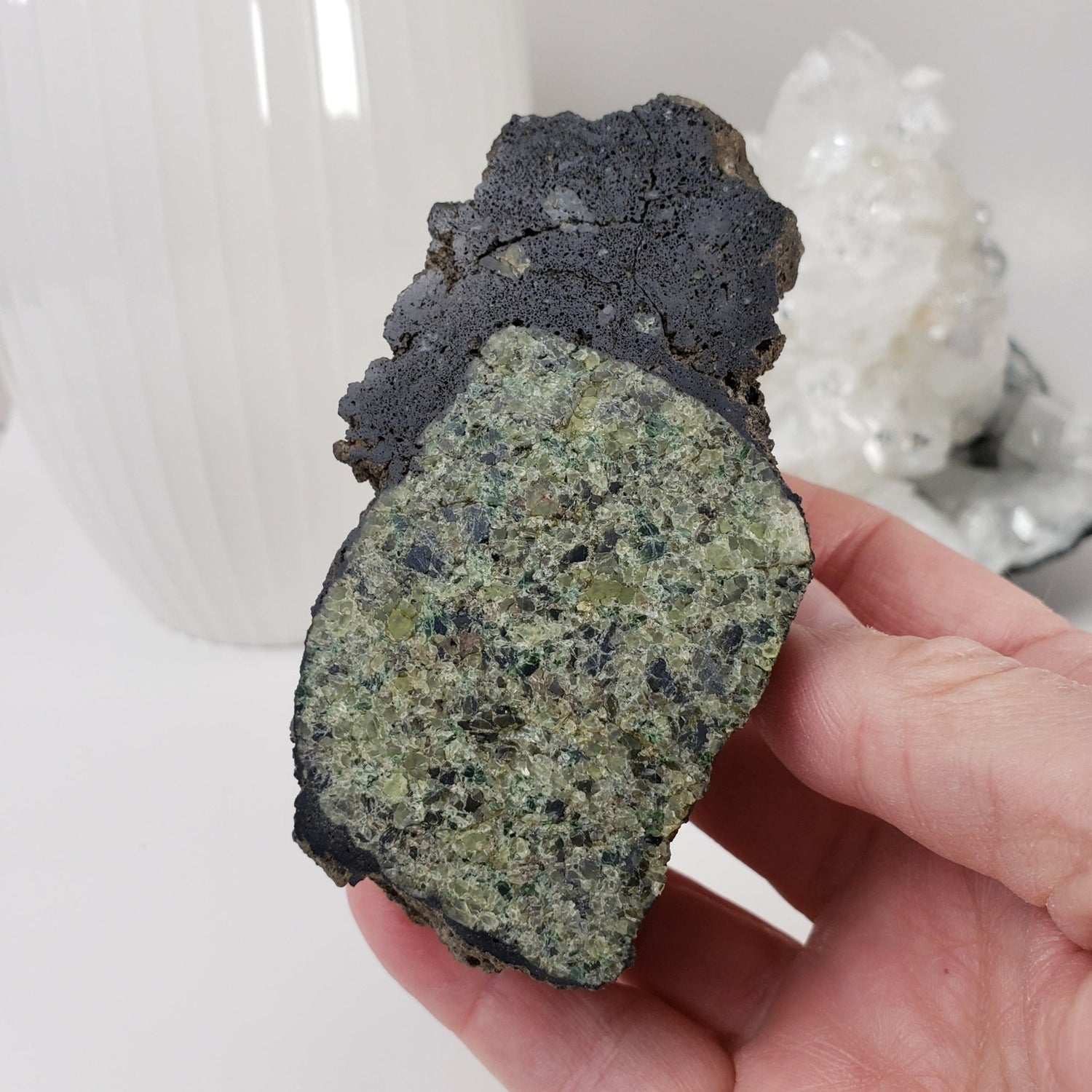  Olivine Volcanic Bomb | Lava Coated Crystal | 200.7 gr | Mt Shadwell Volcano, Australia 