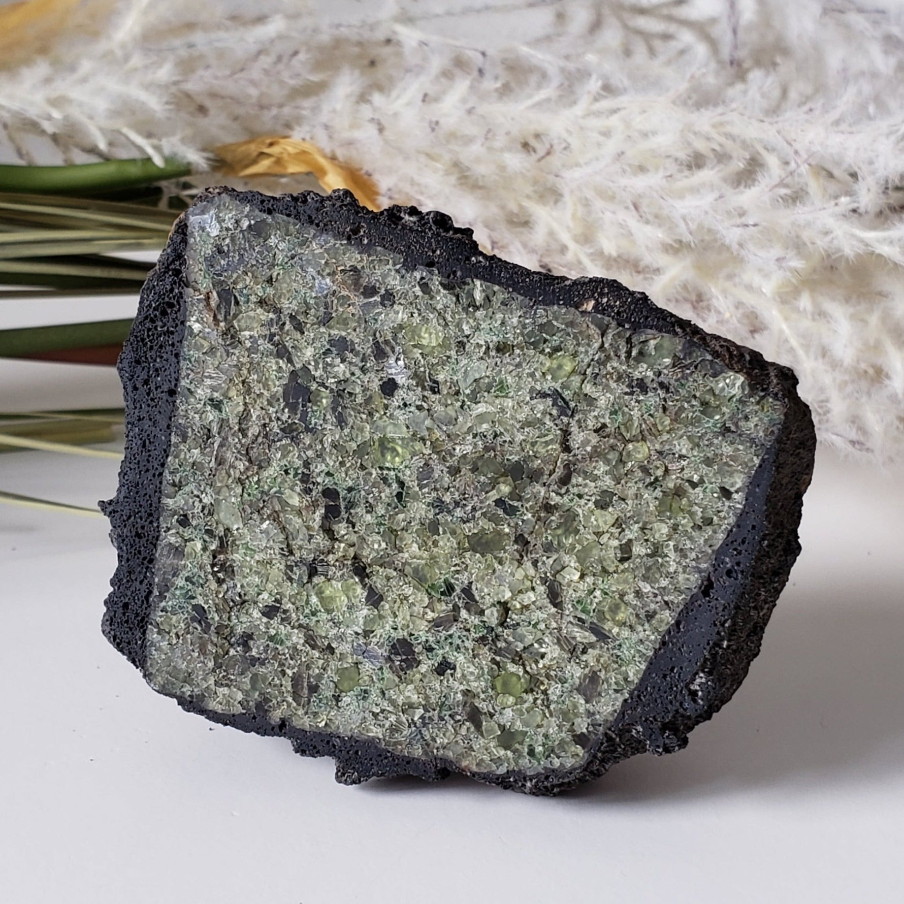  Olivine Volcanic Bomb | Lava Coated Crystal | 211.3 gr, | Mortlake, Victoria, Australia | SO24 
