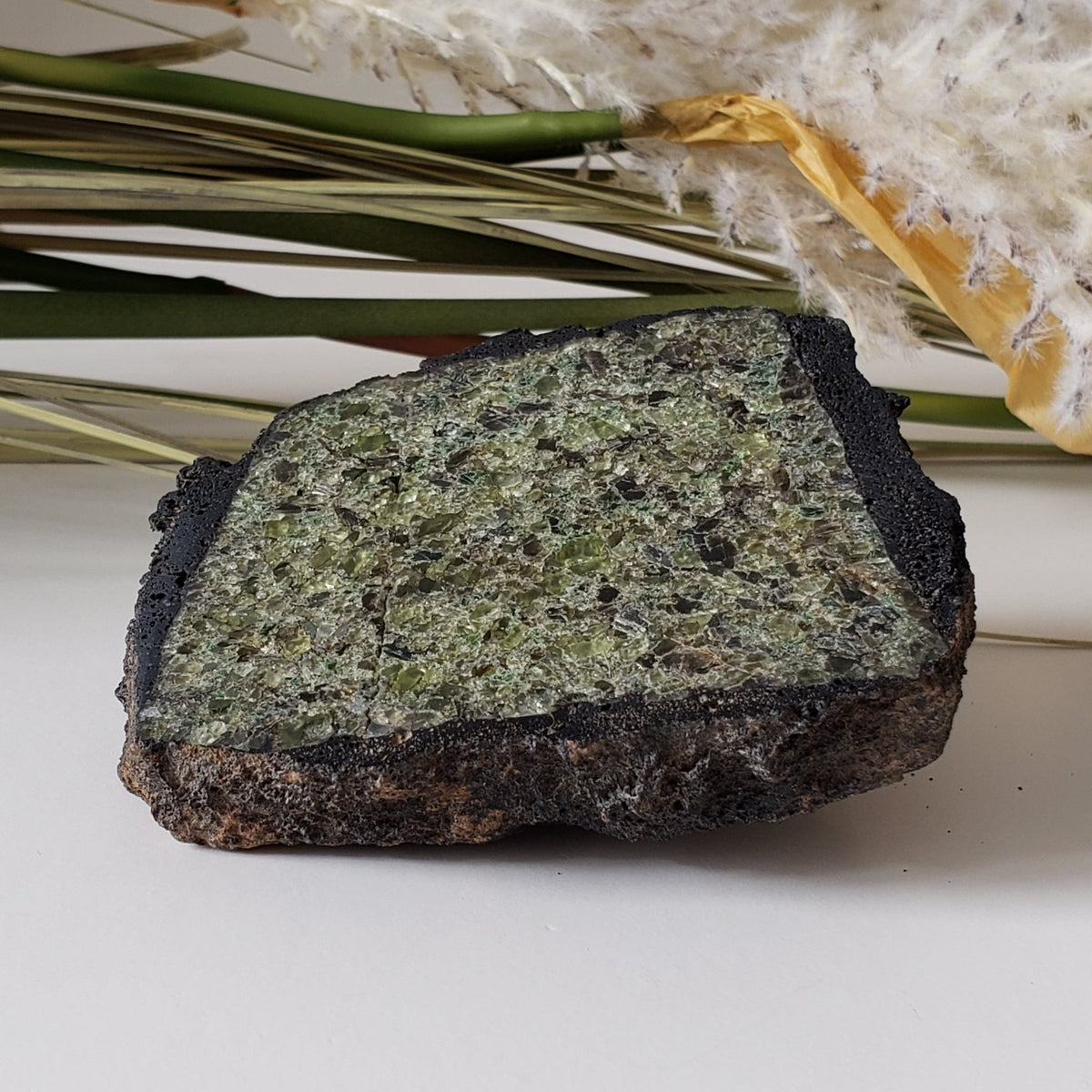  Olivine Volcanic Bomb | Lava Coated Crystal | 211.3 gr, | Mortlake, Victoria, Australia | SO24 4
