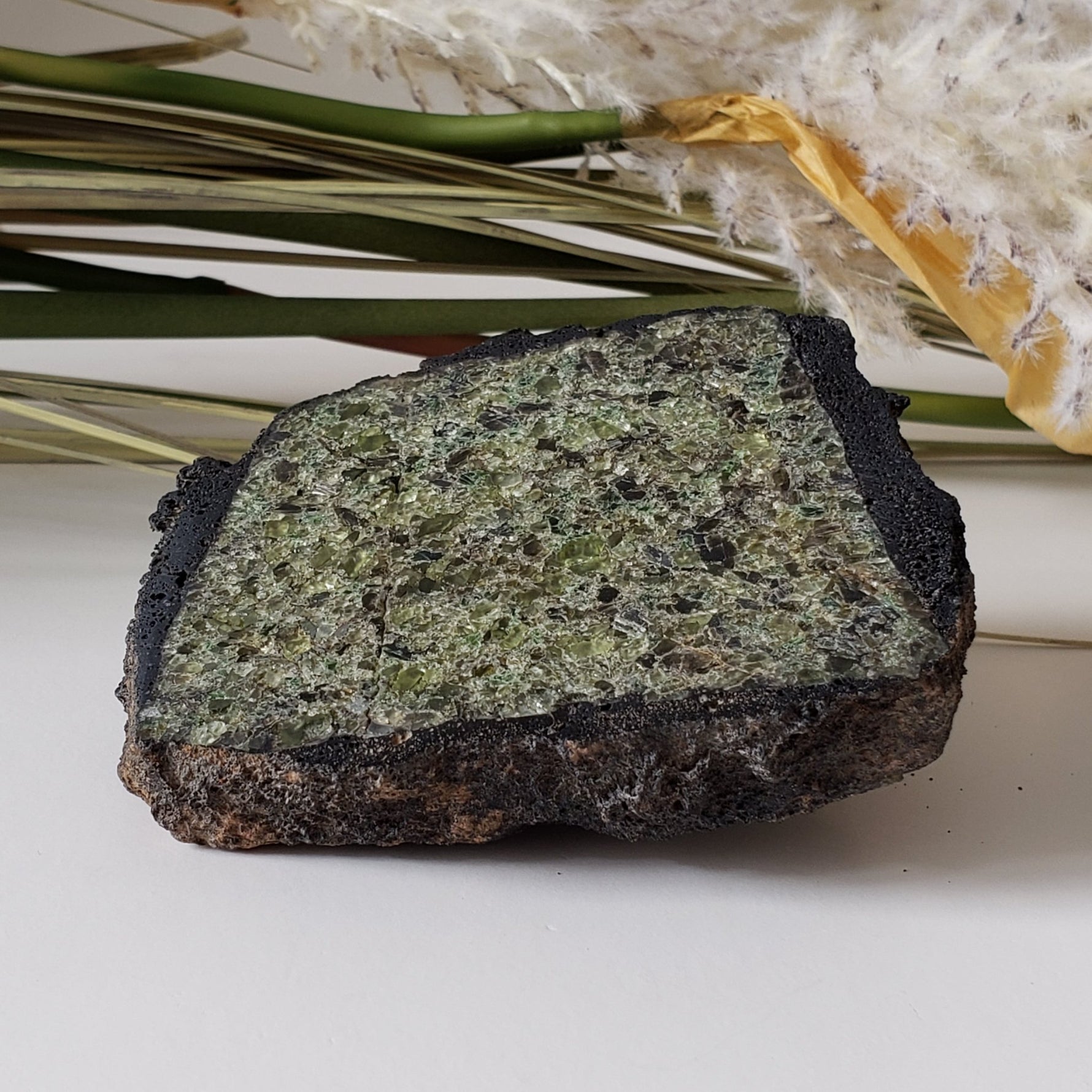  Olivine Volcanic Bomb | Lava Coated Crystal | 211.3 gr, | Mortlake, Victoria, Australia | SO24 4