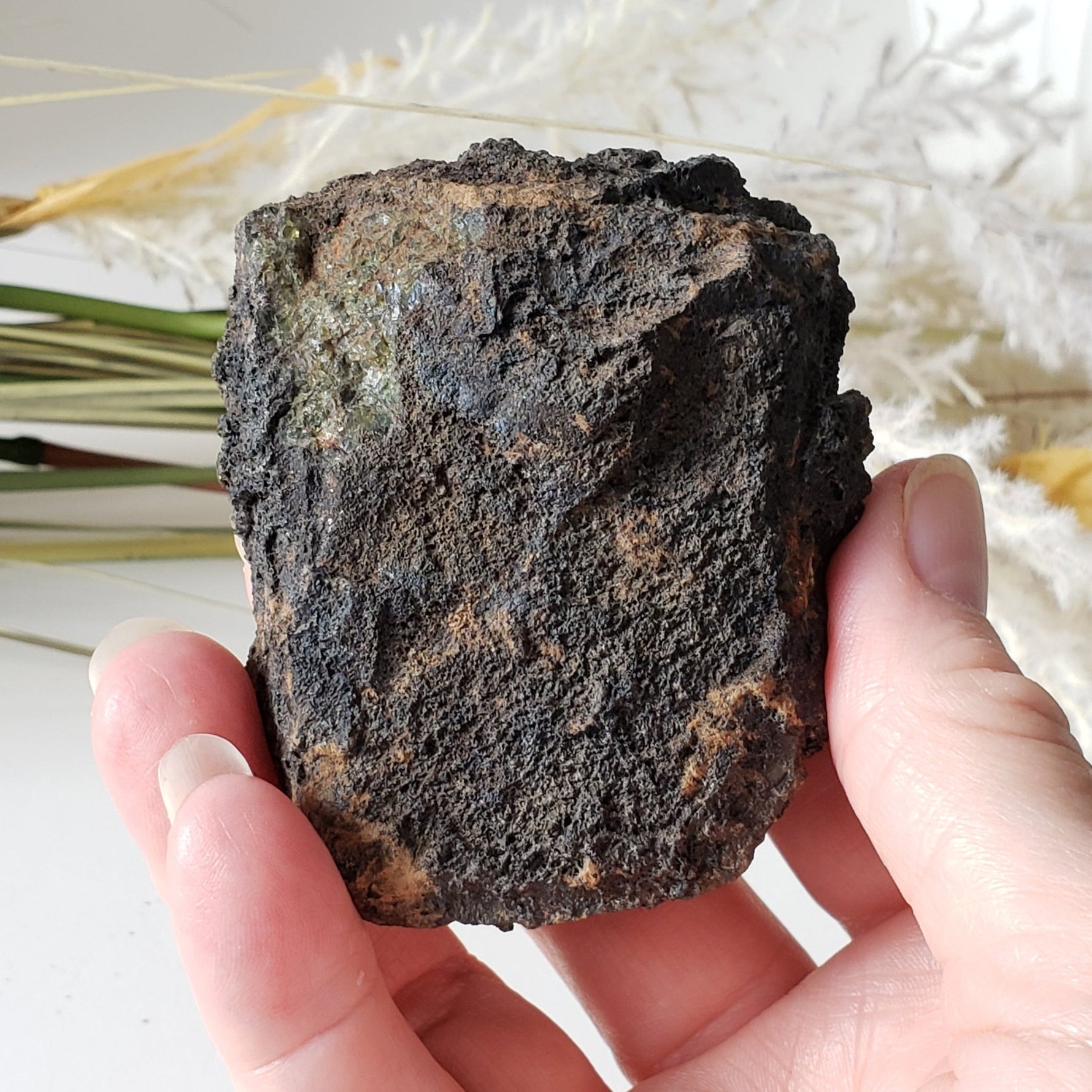  Olivine Volcanic Bomb | Lava Coated Crystal | 211.3 gr, | Mortlake, Victoria, Australia | SO24 7