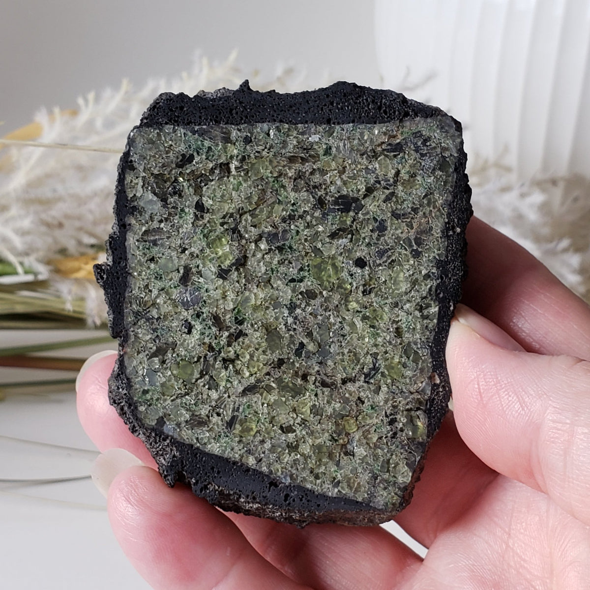  Olivine Volcanic Bomb | Lava Coated Crystal | 211.3 gr, | Mortlake, Victoria, Australia | SO24 8
