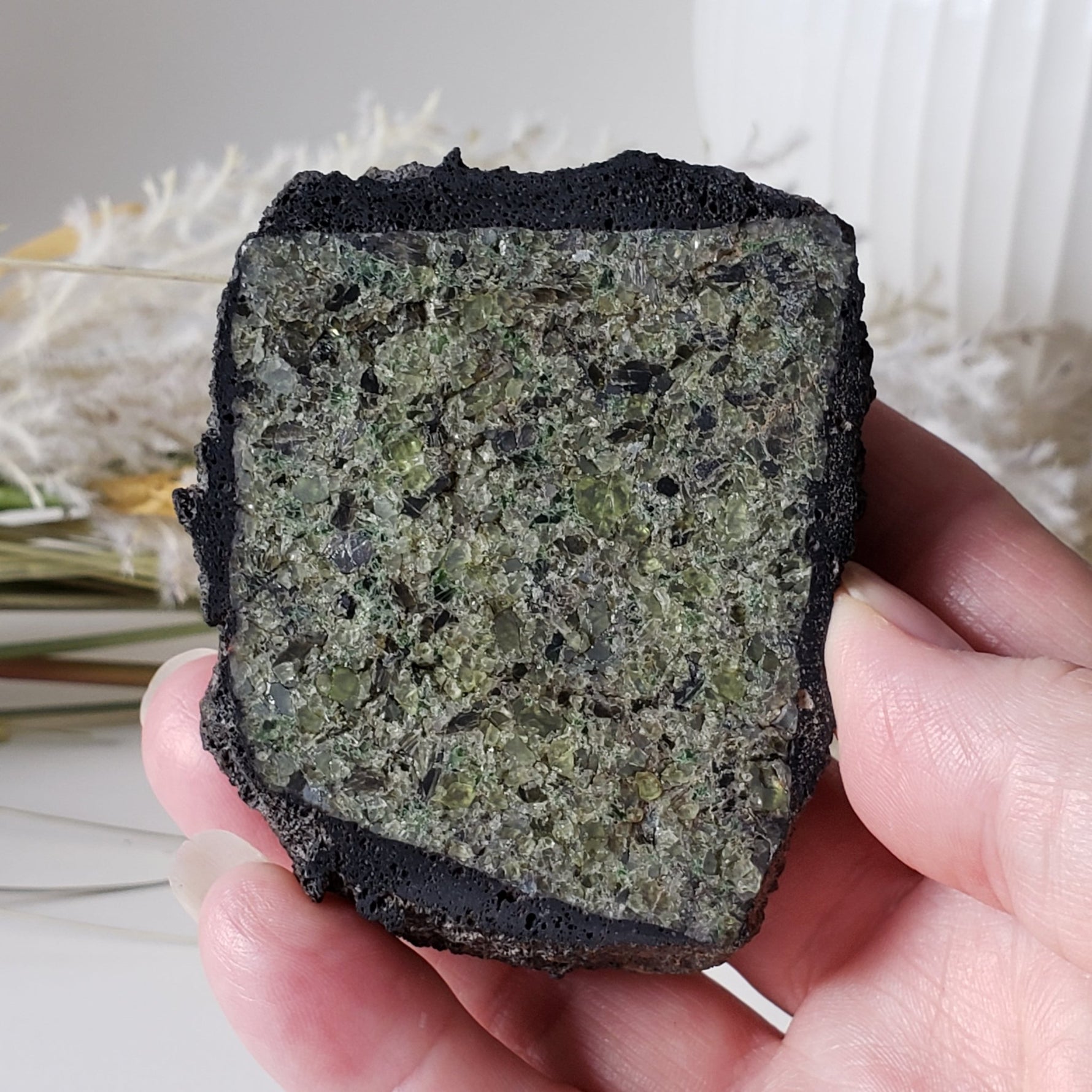  Olivine Volcanic Bomb | Lava Coated Crystal | 211.3 gr, | Mortlake, Victoria, Australia | SO24 8