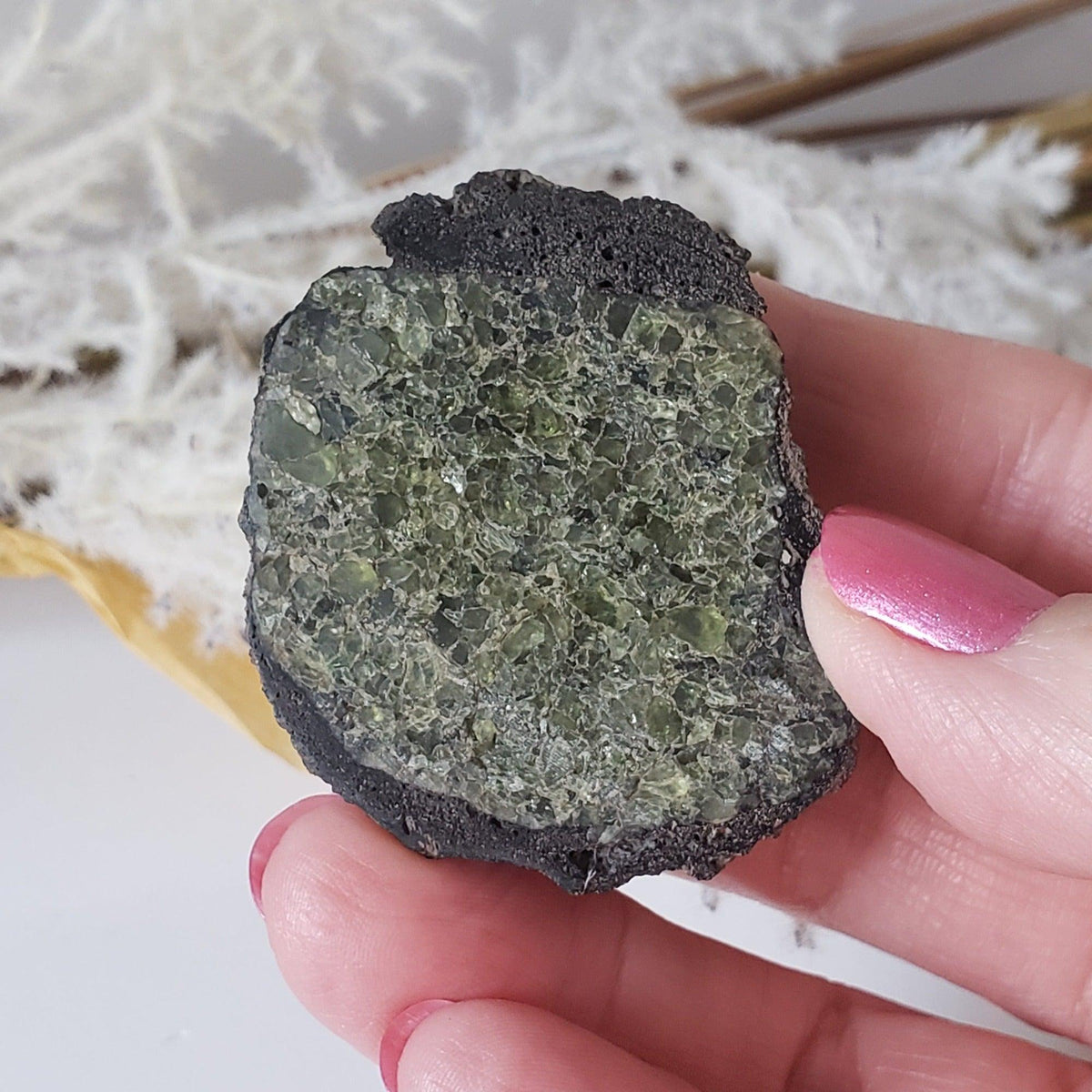  Olivine Volcanic Bomb | Lava Coated Crystal | 47.1 gr | Mortlake, Victoria, Australia SO24 3