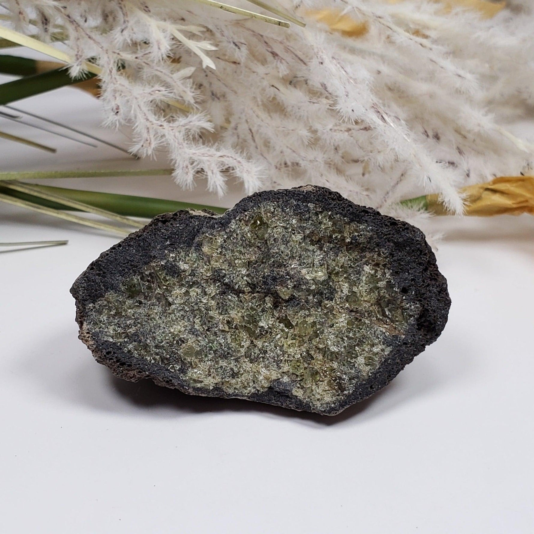 Olivine Volcanic Bomb | Lava Coated Crystal | 53 gr | Mortlake, Victoria, Australia SO24 4