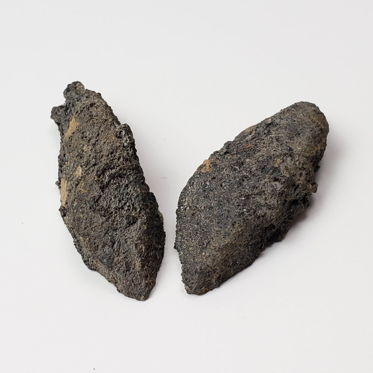  Olivine Volcanic Bomb Matching Halves | Lava Coated Crystal | 21.7 gr, | Mortlake, Victoria, Australia | SO24 2