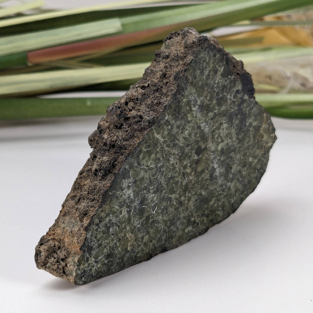  Olivine Volcanic Bomb Slice | Lava Coated Crystal | 85.6 gr, | Mt Shadwell Volcano, Australia | SO24 5