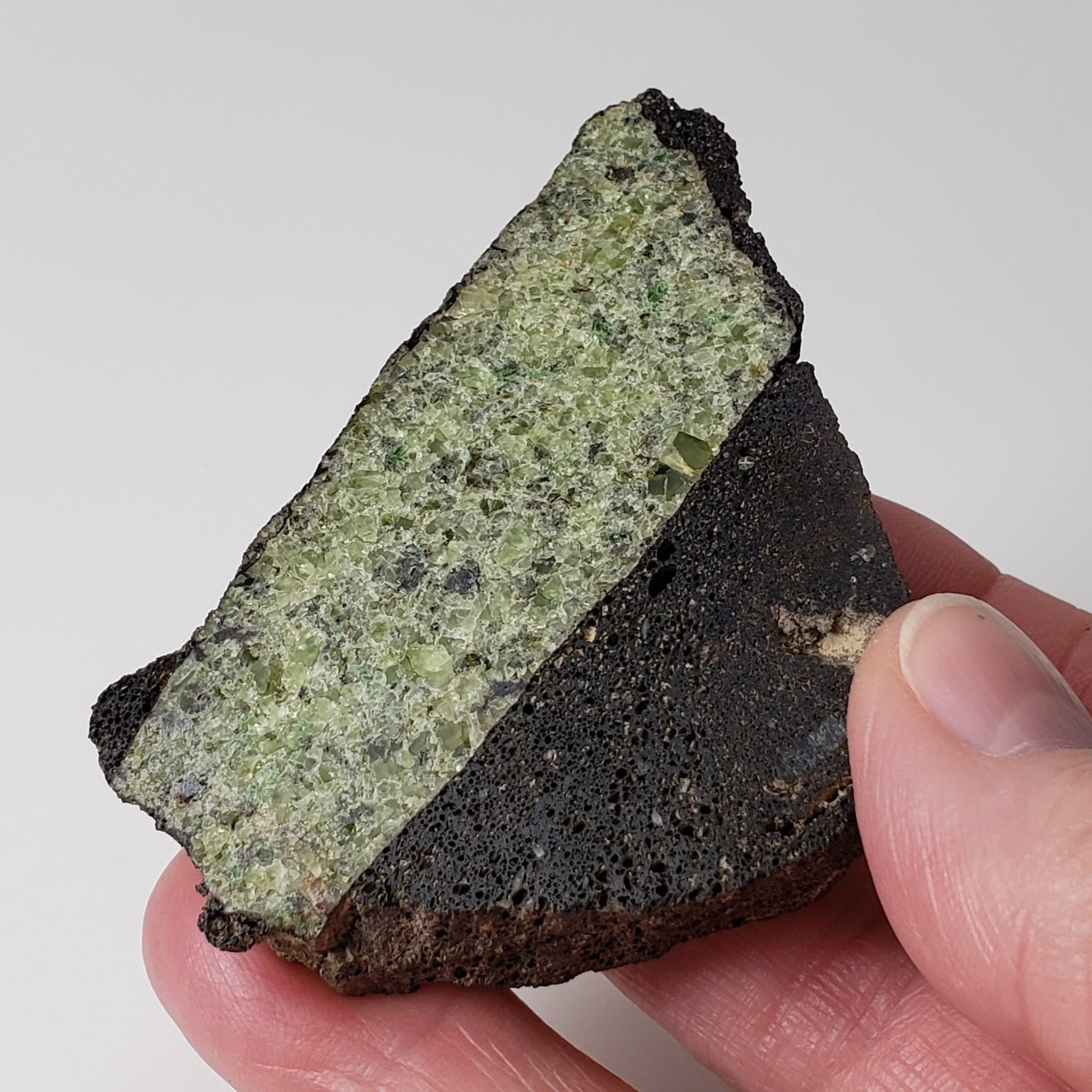  Olivine Volcanic Bomb Slice | Lava Rock Crystal | 71.2 gr, | Mt Shadwell Volcano, Australia | SO24 7