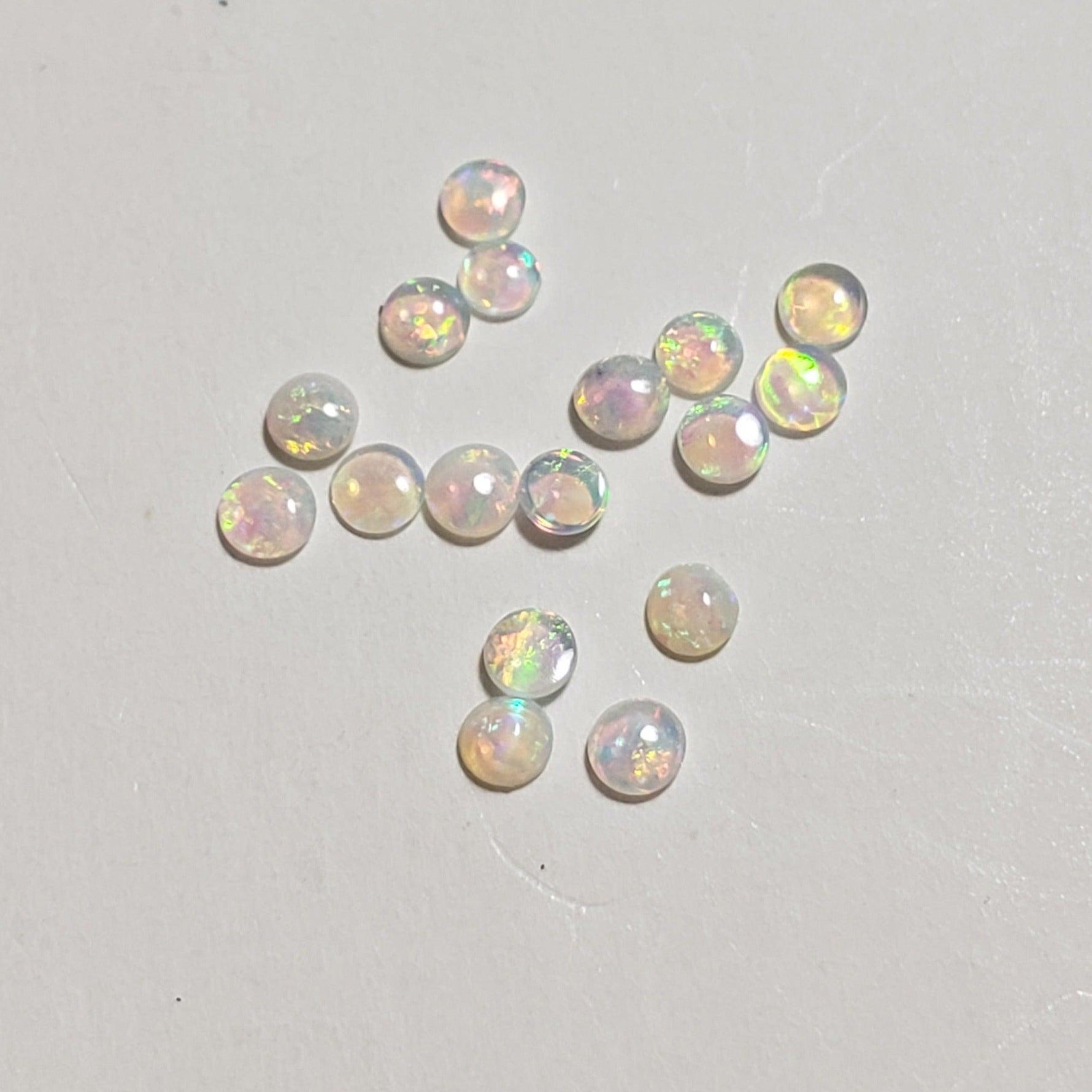 Opal | Round Cabochon | White Rainbow | 2mm | SO24 6