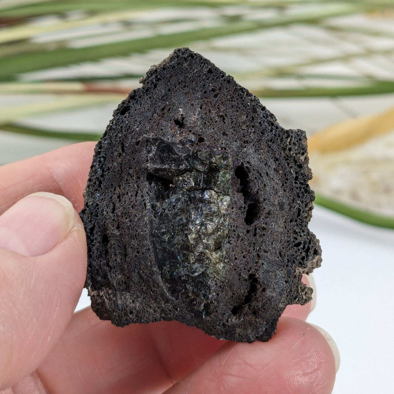 Olivine Volcanic Bomb | Lava Coated Crystal | 27.6 gr | Mortlake Victoria, Australia