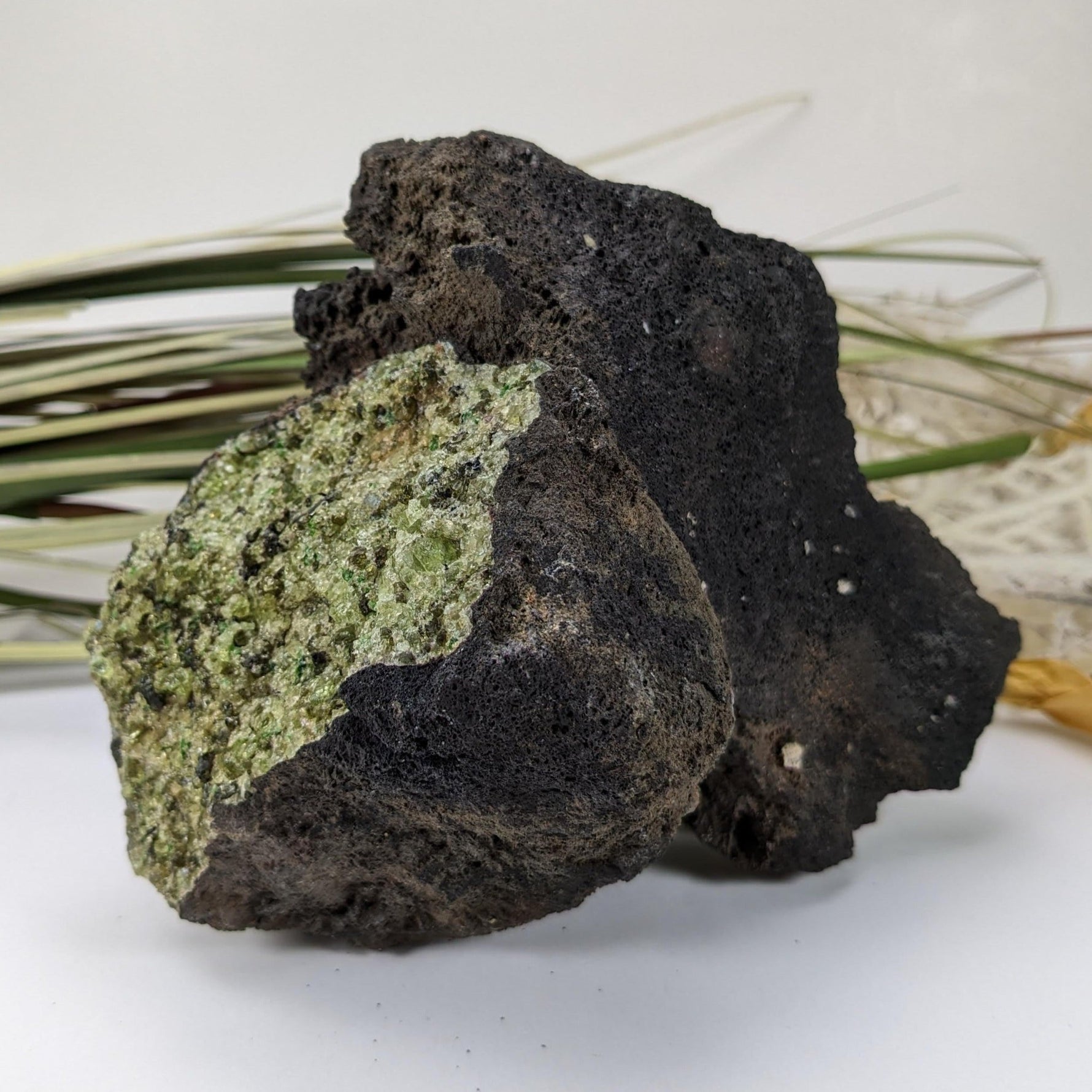 Olivine Volcanic Bomb | Lava Coated Crystal | 894 grams | Mortlake Victoria, Australia