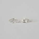  Pair of Zircon Gemstones | Marquise Cut | White | 7.5x3.6mm 