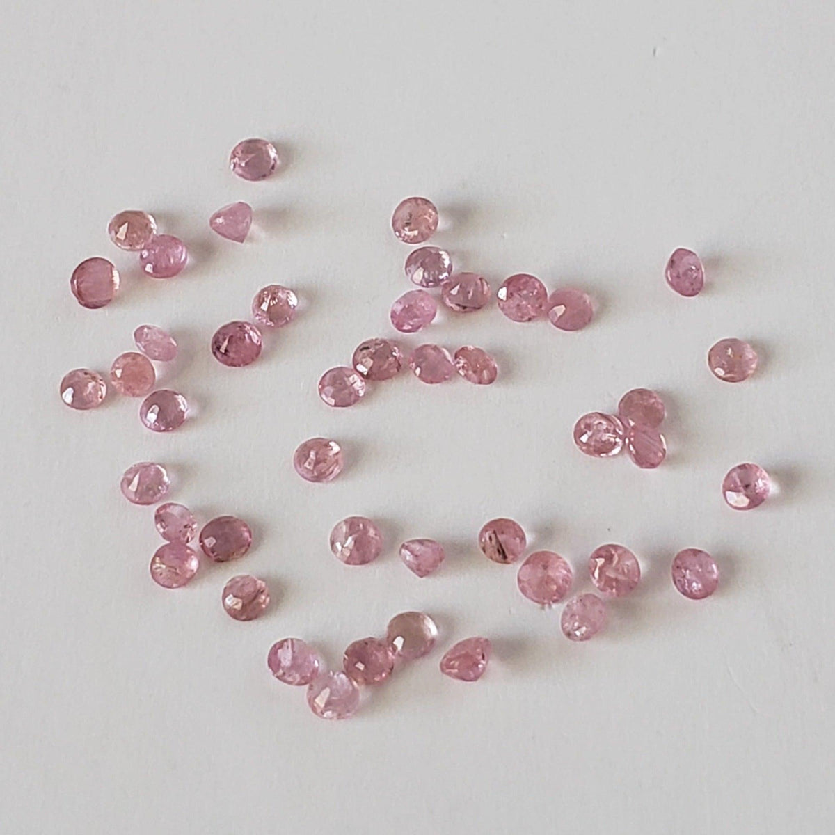  Pezzottaite | Round Cut | Rare Untreated Gemstone | Pink | 1.8mm | SO24 2